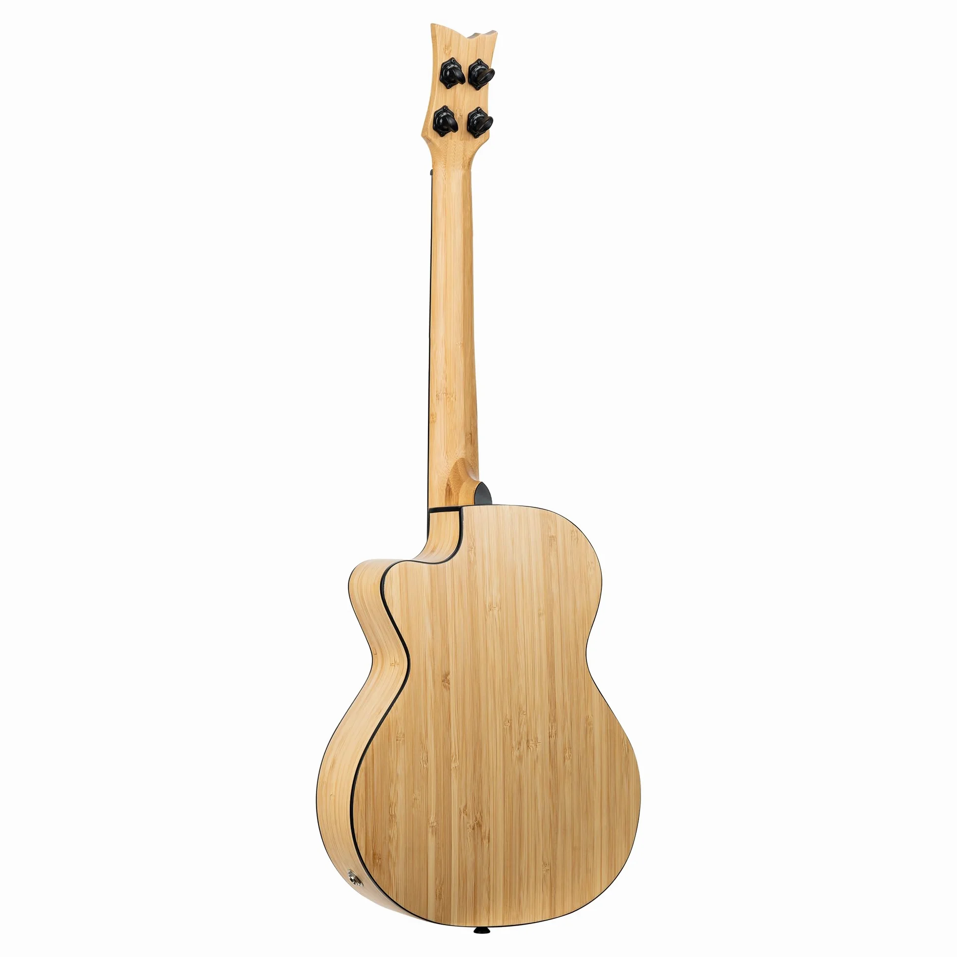 Ortega Bamboo Series - Ukulele baritono con elettronica, in bambù massiccio, con custodia professionale (RUNAB-BA)