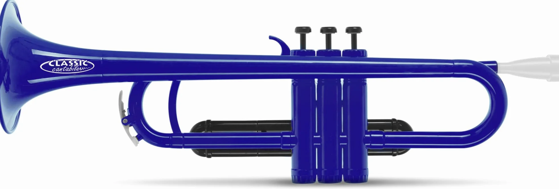 Classic Cantabile MardiBrass Tromba in ABS Plastica - Valvole Perinet - 510g leggera - Foratura: 11,6 mm - incl. Bocchino e Gigbag - blu