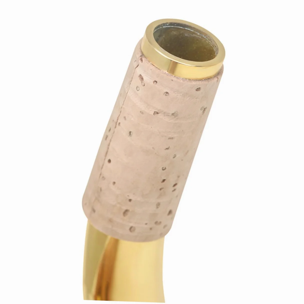 Collo Sax Tenore Curvo in Ottone con Sughero, Set 1 Pezzo | Sassofono, Finitura Oro, Resistenza alla Deformazione e Alta Durezza, Posizione di Esecuzione Comoda