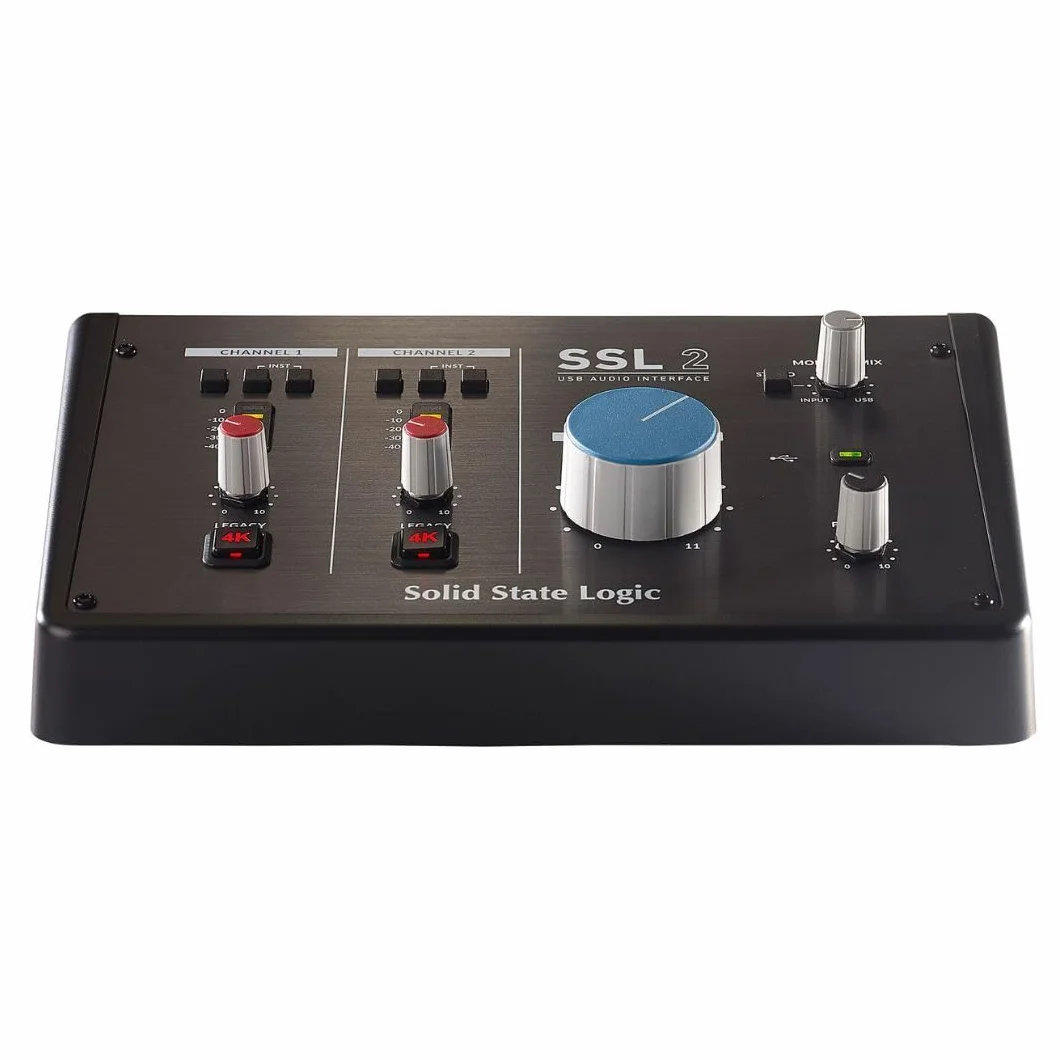 Solid State Logic SSL 2 USB Audio Interface - 24 bit/192 kHz, 2-in 2-out, with SSL Legacy 4K Analogue Enhancement and included SSL Software Production Pack