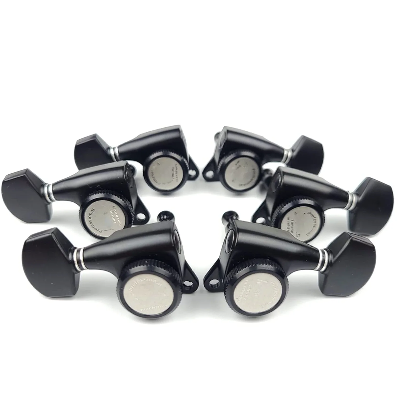 FLFL meccaniche per Chitarra 1 Impostare Sintonizzatori di Chitarra Chitarra Chitarra Elettrica Macchina per La Macchina Sintonizzatori Blocco Blocco String Tuning Pygs Nero (Color : 3R 3L)