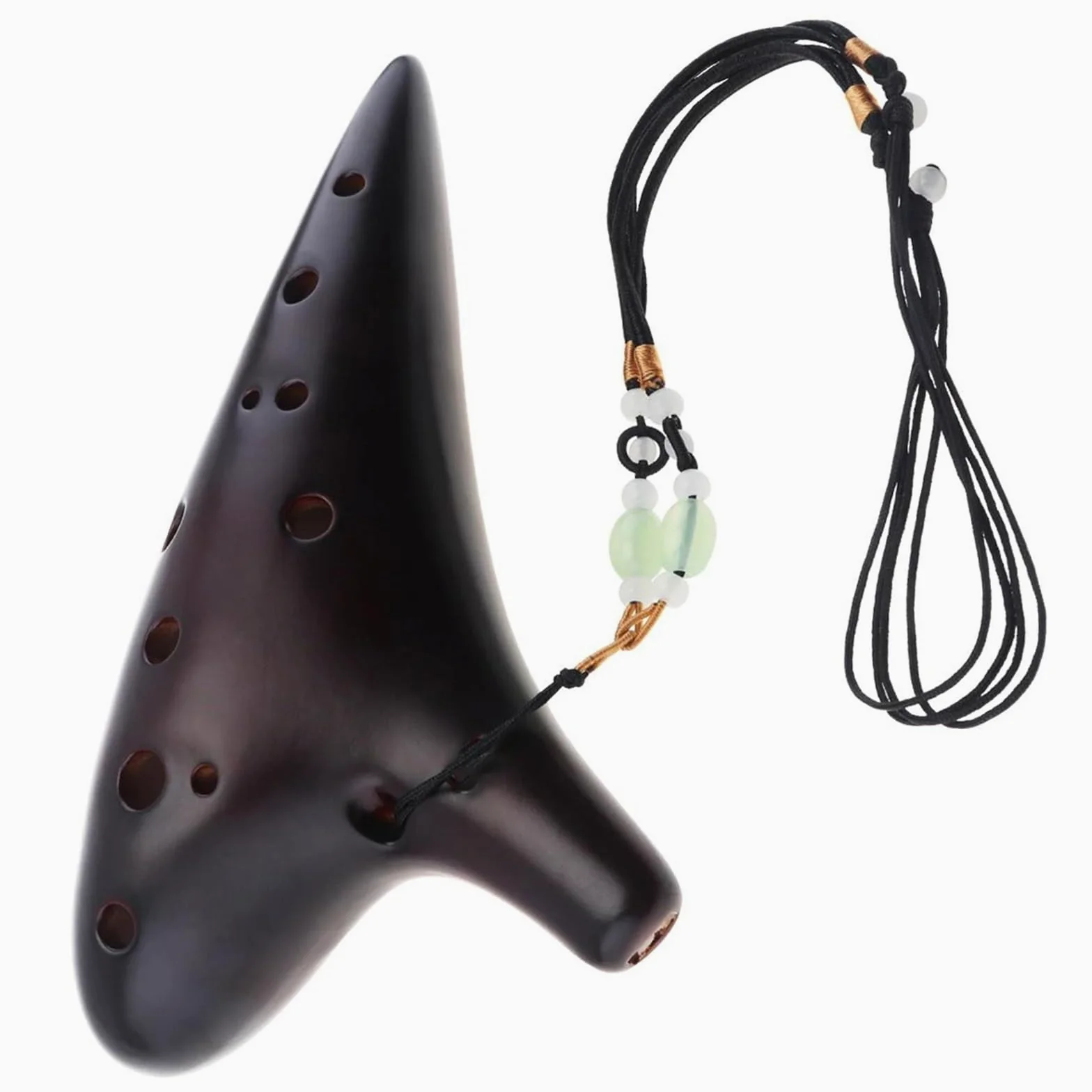 Ocarina Standard Ocarina in ceramica a 12 fori in Do alto facile da suonare | Timbro ricco e pieno, gamma compatta e leggera, equilibrata