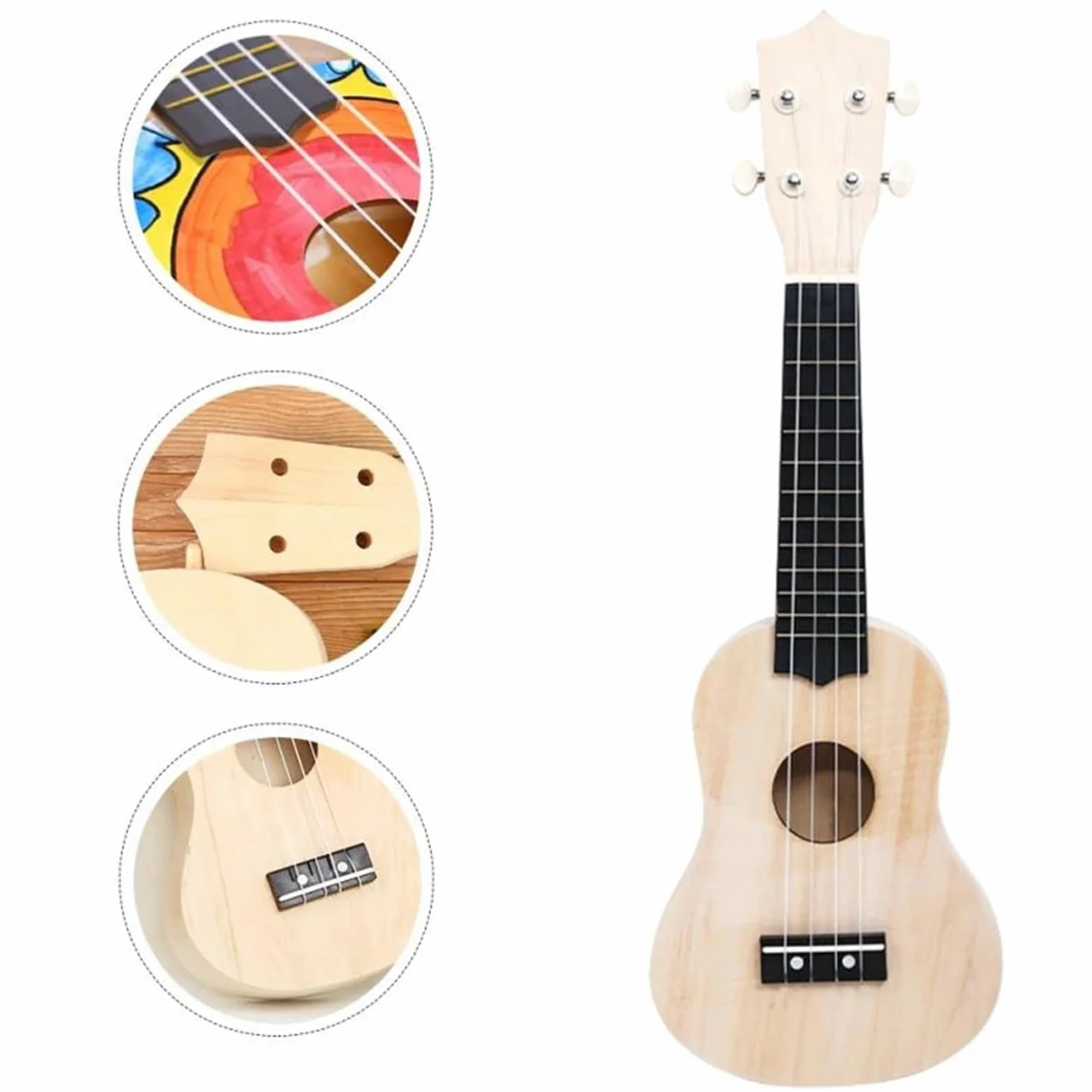 Ukulele Adulti Set Di Strumenti A Corda Per Ukulele In Legno Per Principianti