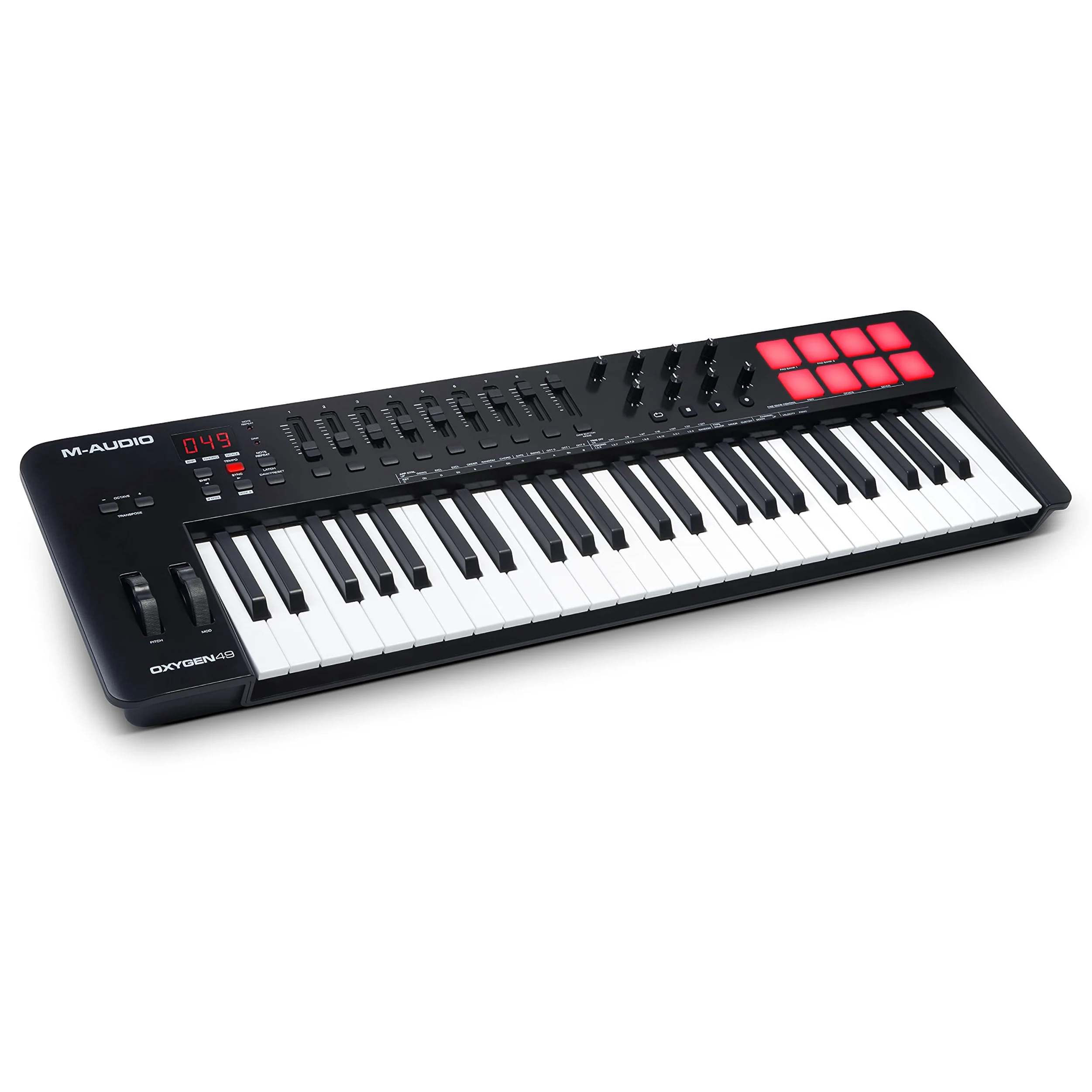 M-AUDIO Oxygen 49 (MKV) - Tastiera-controller USB MIDI a 49 note con pad Beat, Smart chord, modalità Scale, arpeggiatore e pacchetto Native Instruments Sound (integrazione NKS)