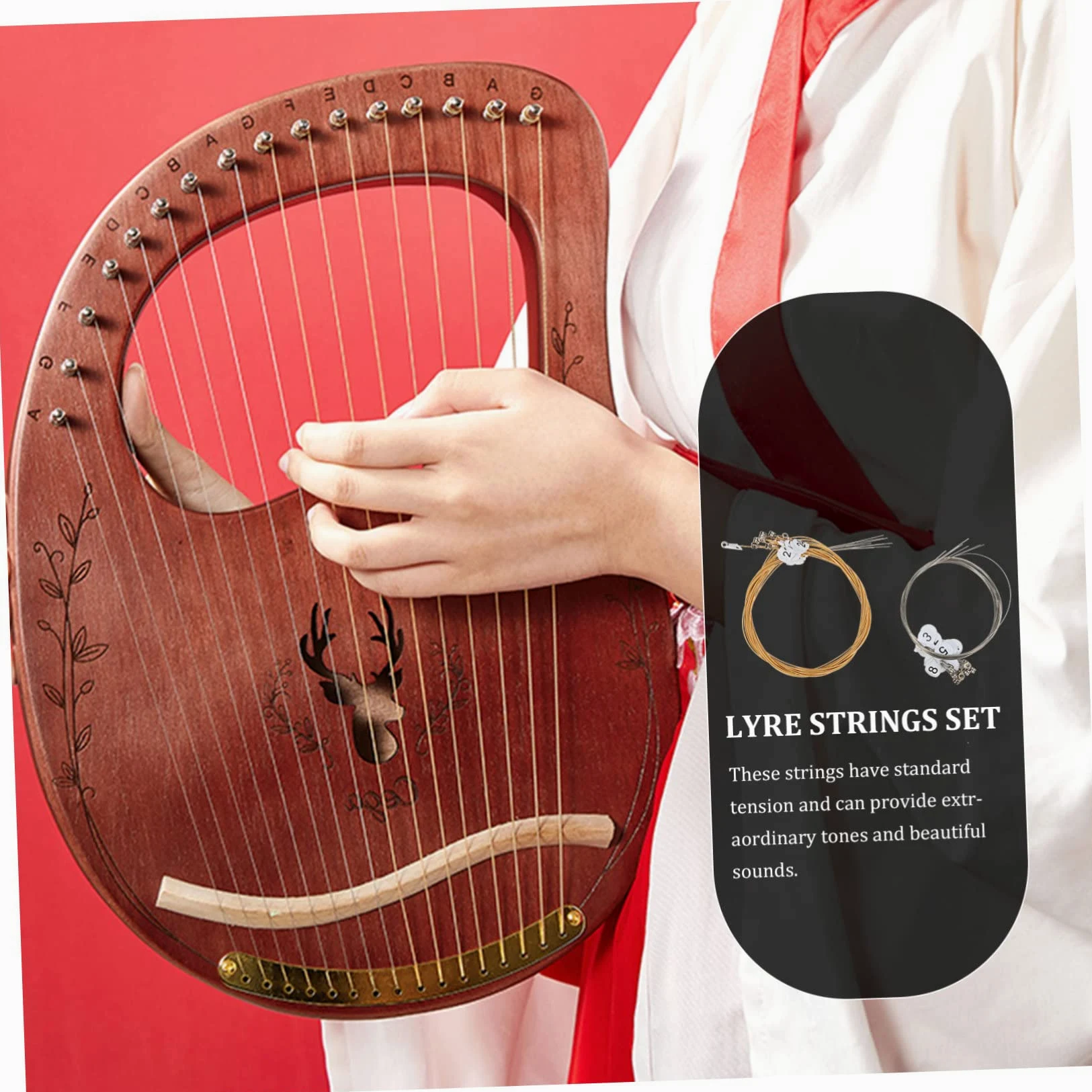 TOYANDONA 4sets Corde Per Lira Metallo Sostituzioni Pratiche Per Strumenti Musicali Accessori Lira Di Alta Qualità