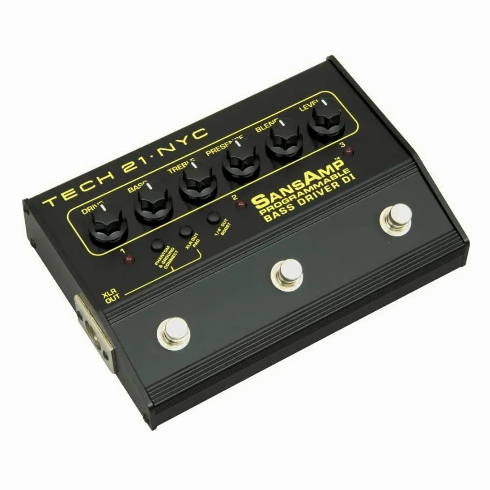 Tech 21 PBDR Preamplificatore a Pedale 3 Canali per Basso, Completamente Programmabile