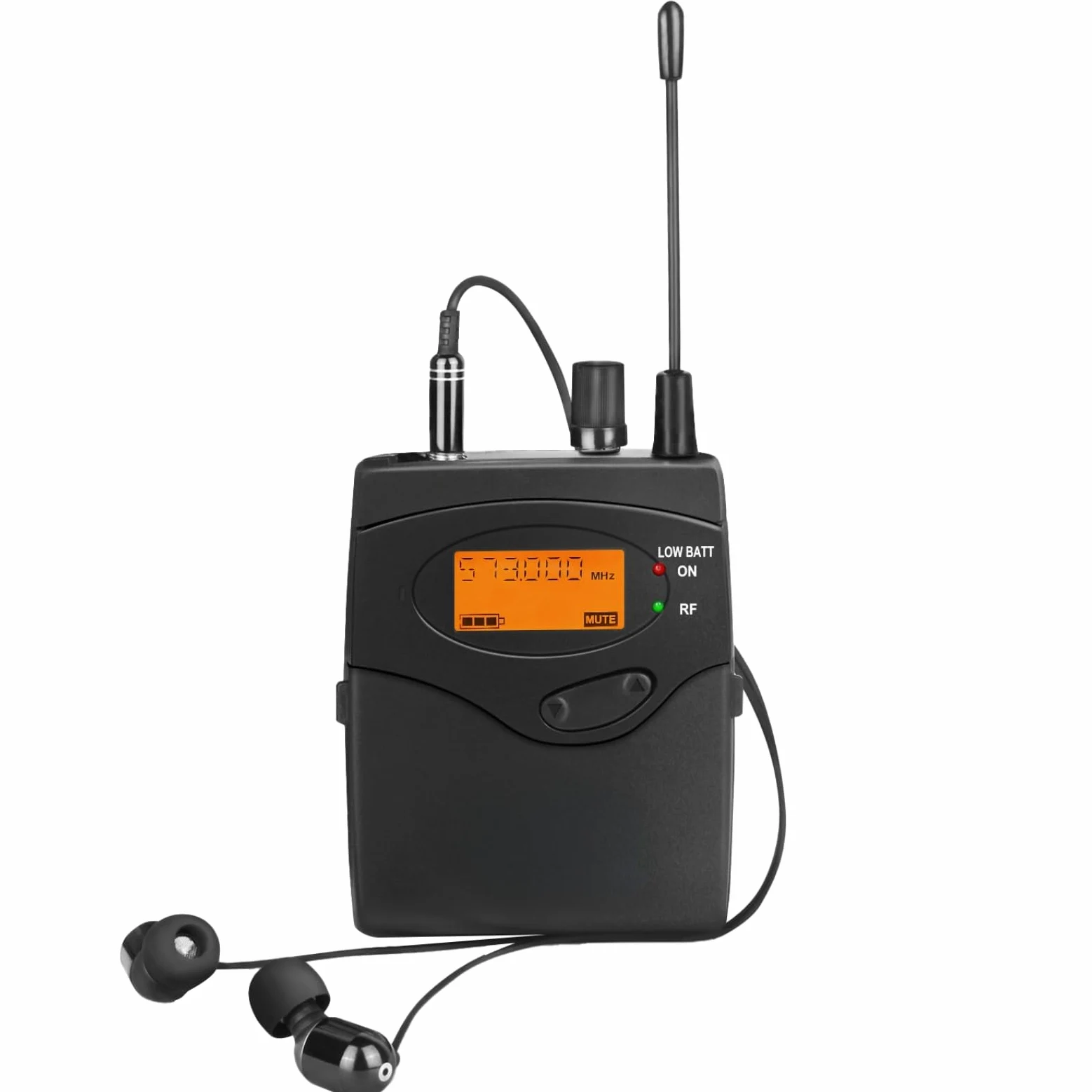 Generisch Sistema di monitoraggio wireless per palcoscenico, monitor in-ear UHF a doppio canale per musicisti e cantanti, design portatile, adatto per esibizioni live e registrazioni in studio