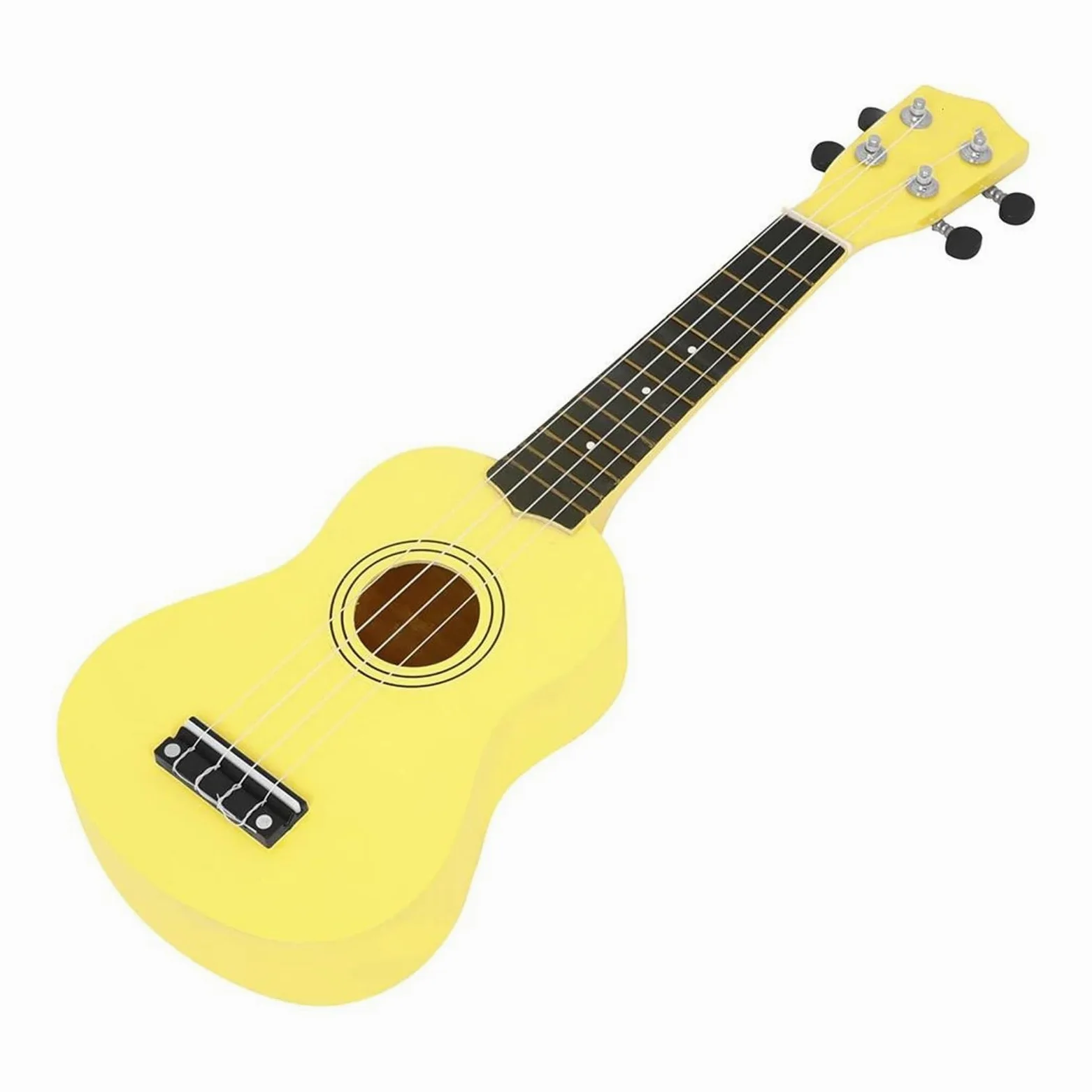 Ukulele Per Principianti Strumento A Corde Per Ukulele Mini Tiglio Giallo Per Chitarra A Quattro Da 21 Pollici Adatto Ai Principianti