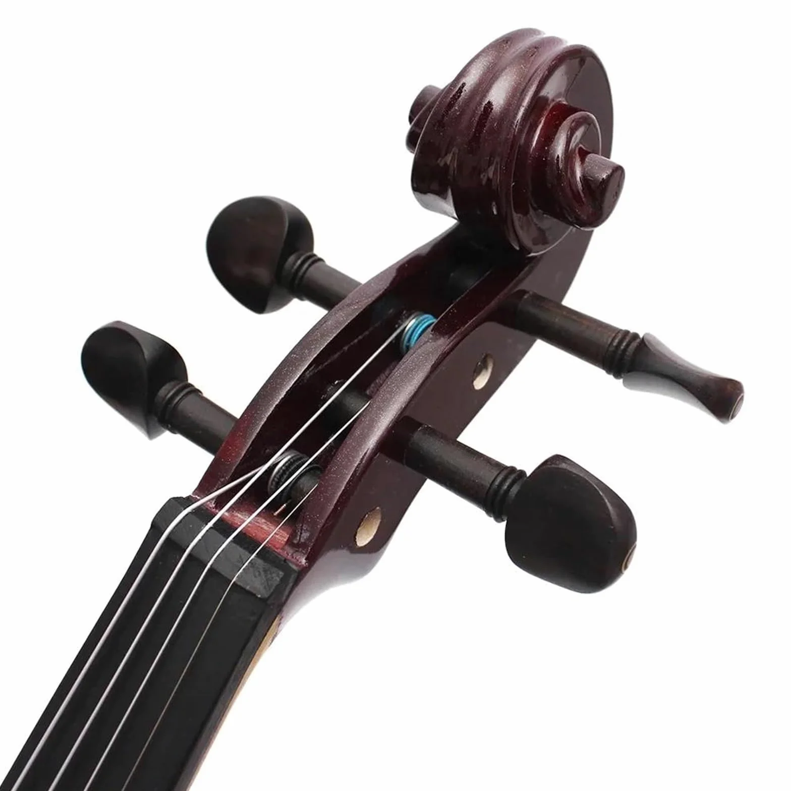 Violino Set Violino elettrico professionale 4/4 strumento a corde di violino silenzioso rosso scuro con custodia cavo per cuffie parti e accessori per violino