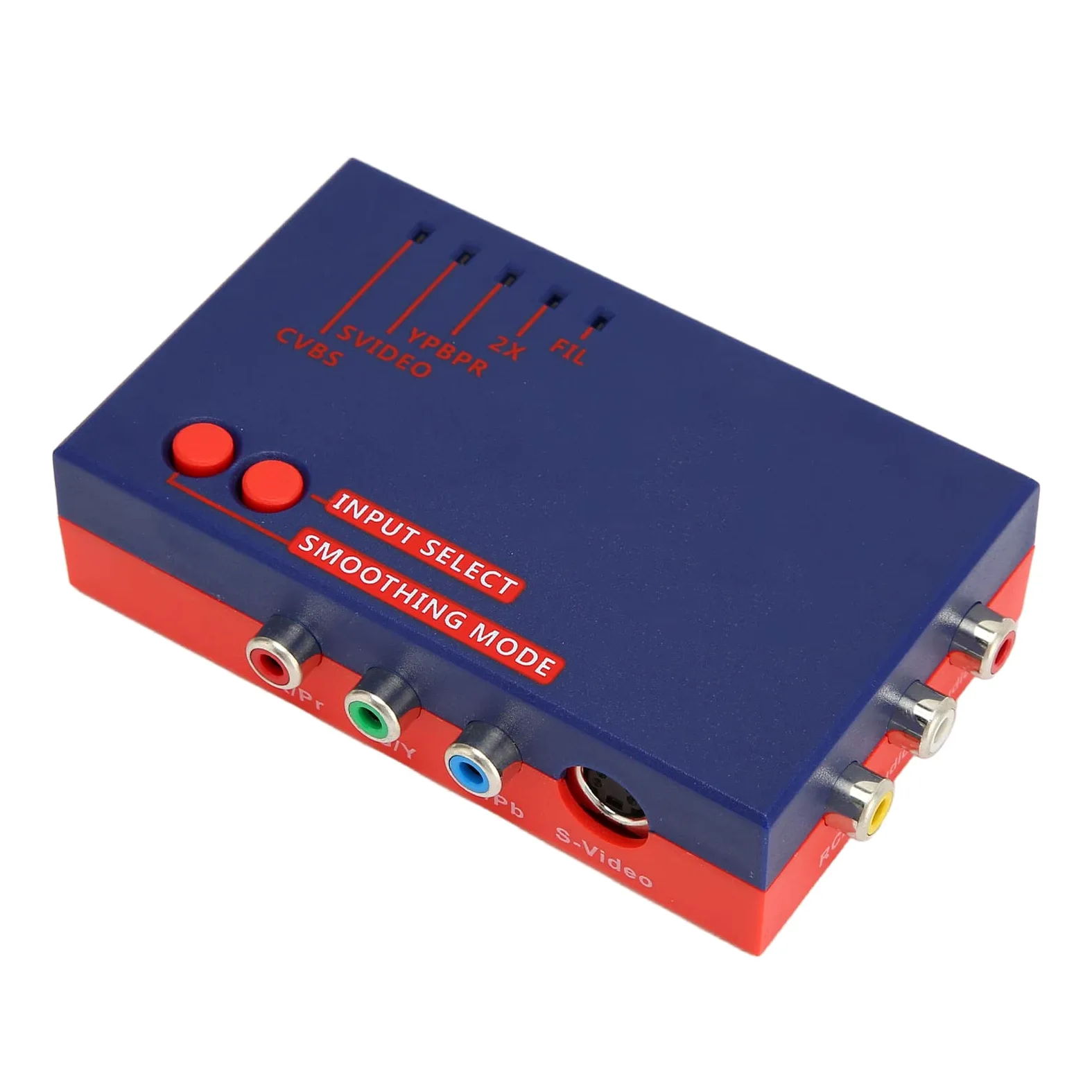 Convertitore RetroScaler2x, Dispositivo di Latenza 'interfaccia Multimediale da AV a HD con Uscita del Segnale 480p60 Reale, per Console di Gioco retrò N64 Dreamcast (Blu)