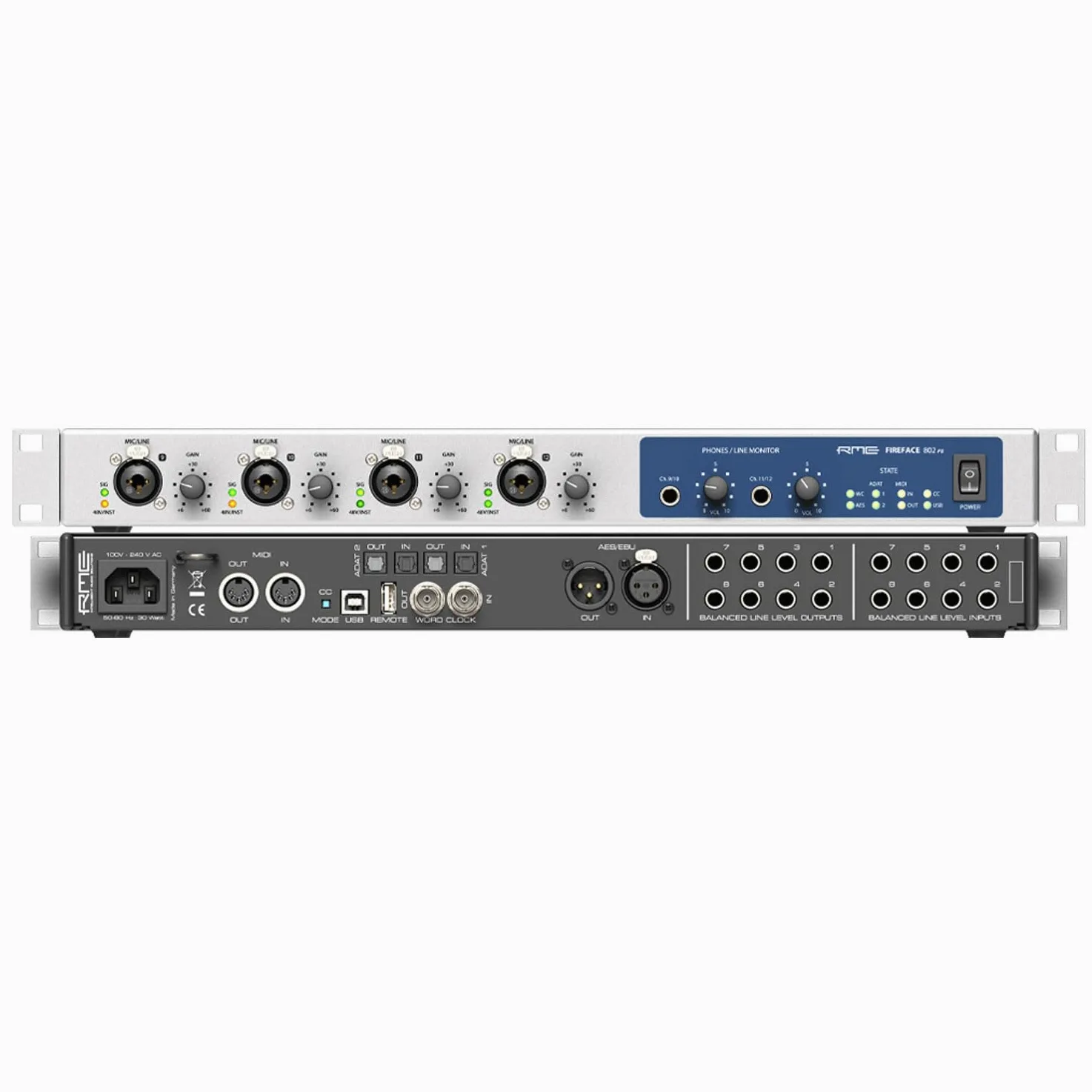 RME Fireface 802 FS 60 canali USB Audio Interface + 2 cavi Keepdrum XLR 6 m