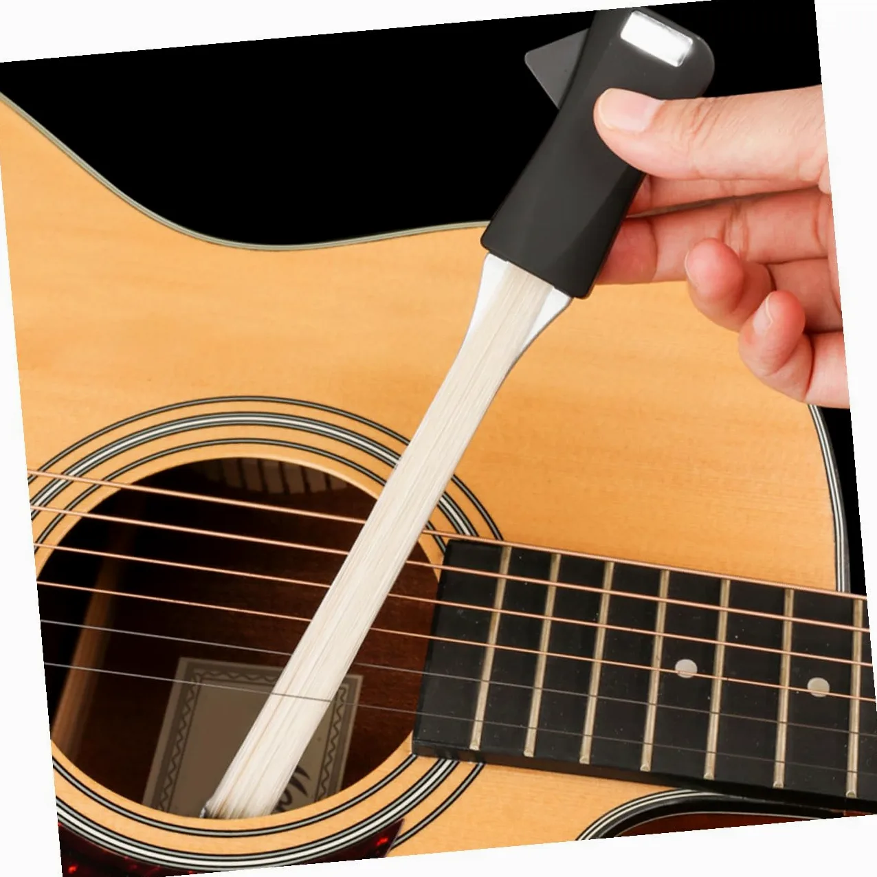 Archetto per Chitarra Plettro Integrato in Alluminio | Violino e Chitarra, Colore Kaki, Crine di Cavallo, Accessorio per Musicisti e Chitarristi