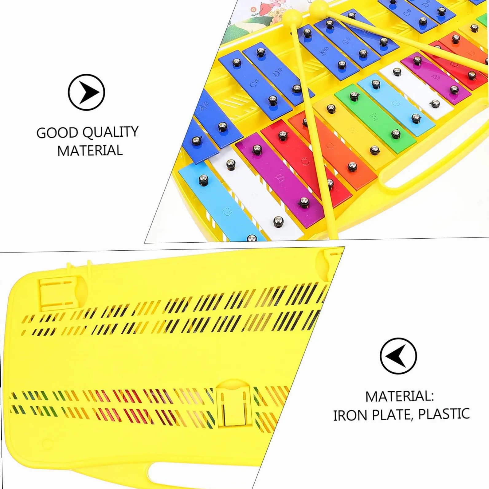 Metallofono Cromatico 25 Note in Plastica e Ferro, Set Blu | Strumento Orff per Ragazzo Ragazza e Ragazzo Ragazza, Sviluppa Interesse Musicale e Senso del Ritmo