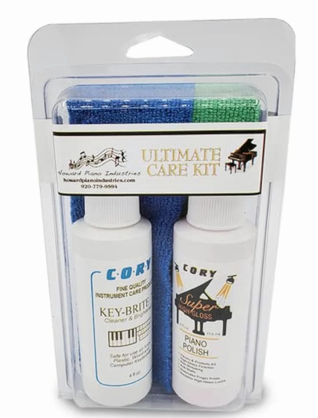 Piano pulizia e lucidatura kit: Cory Ultimate High Polish piano Care Kit – for high gloss Pianos