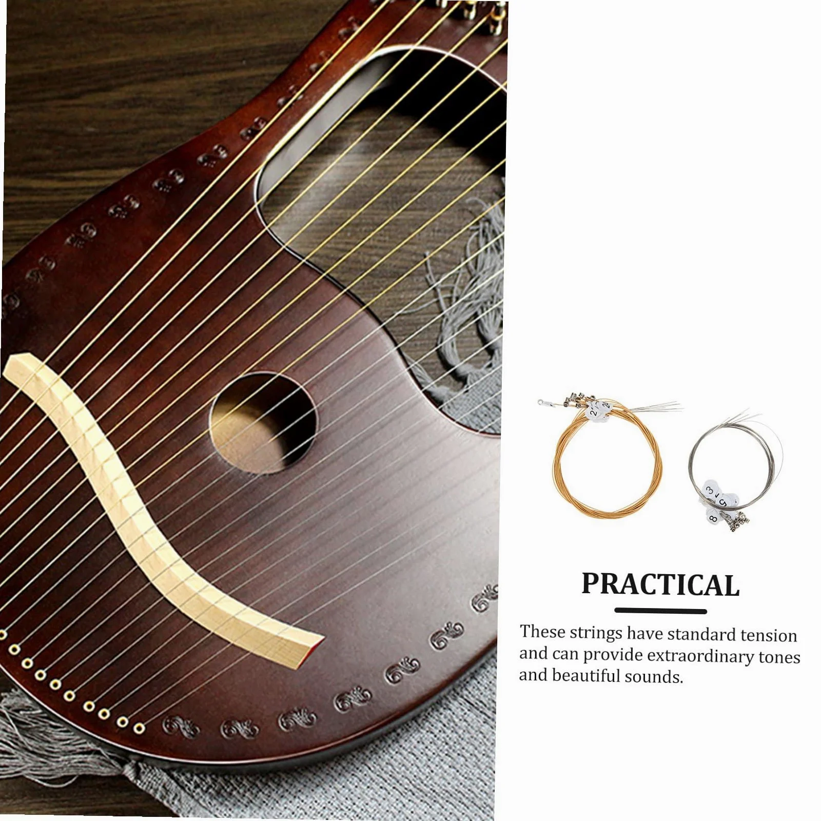 TOYANDONA 4sets Corde Per Lira Metallo Sostituzioni Pratiche Per Strumenti Musicali Accessori Lira Di Alta Qualità