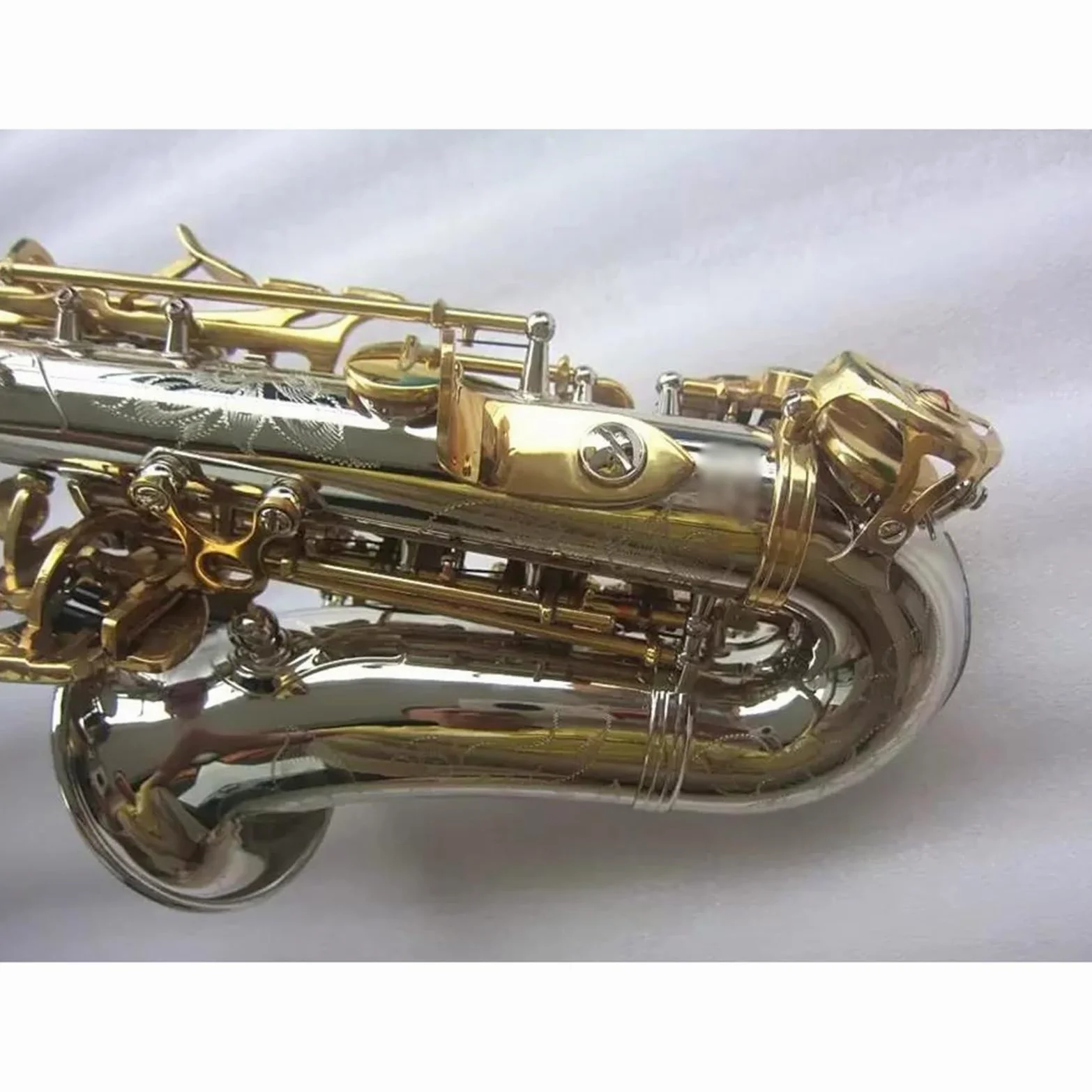 sassofono Sax Soprano Sassofono Soprano Curvo Nichel Argento Ottone Sax Con Bocchino Patch Pad Ance Piega Collo