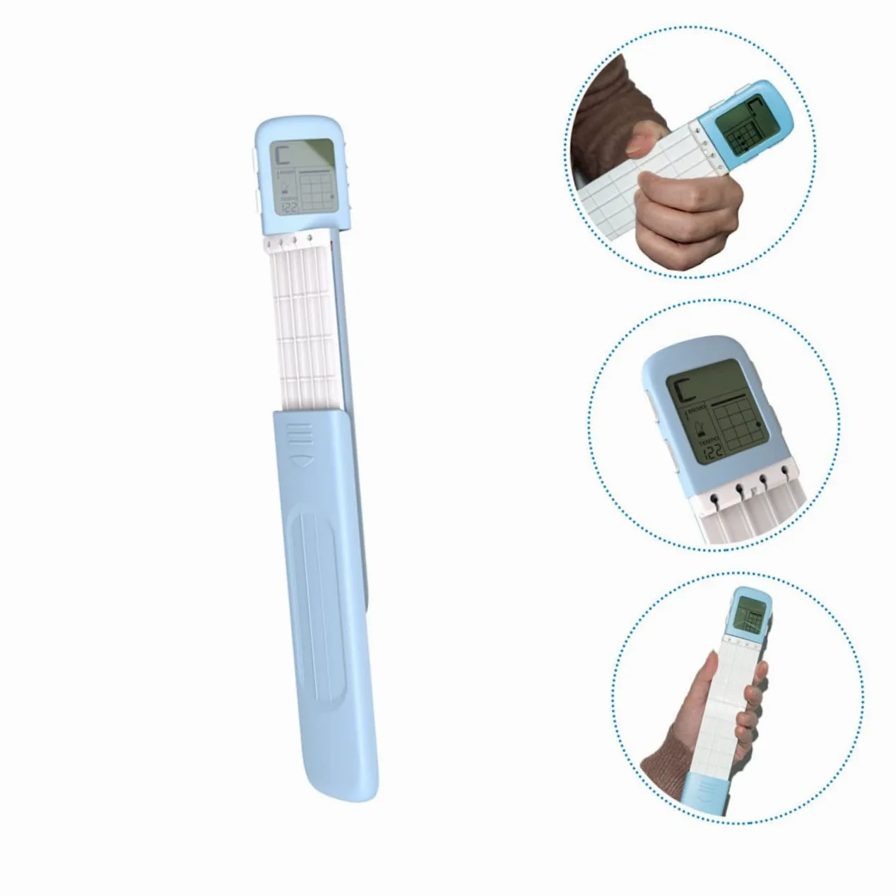 Esercitatore per Accordi Ukulele Portatile Blu in Abs per Principianti | Aiuto Didattico per Corda, 1 Pezzo, Formato Tascabile, Riferimento Pratico per Esercizi Quotidiani
