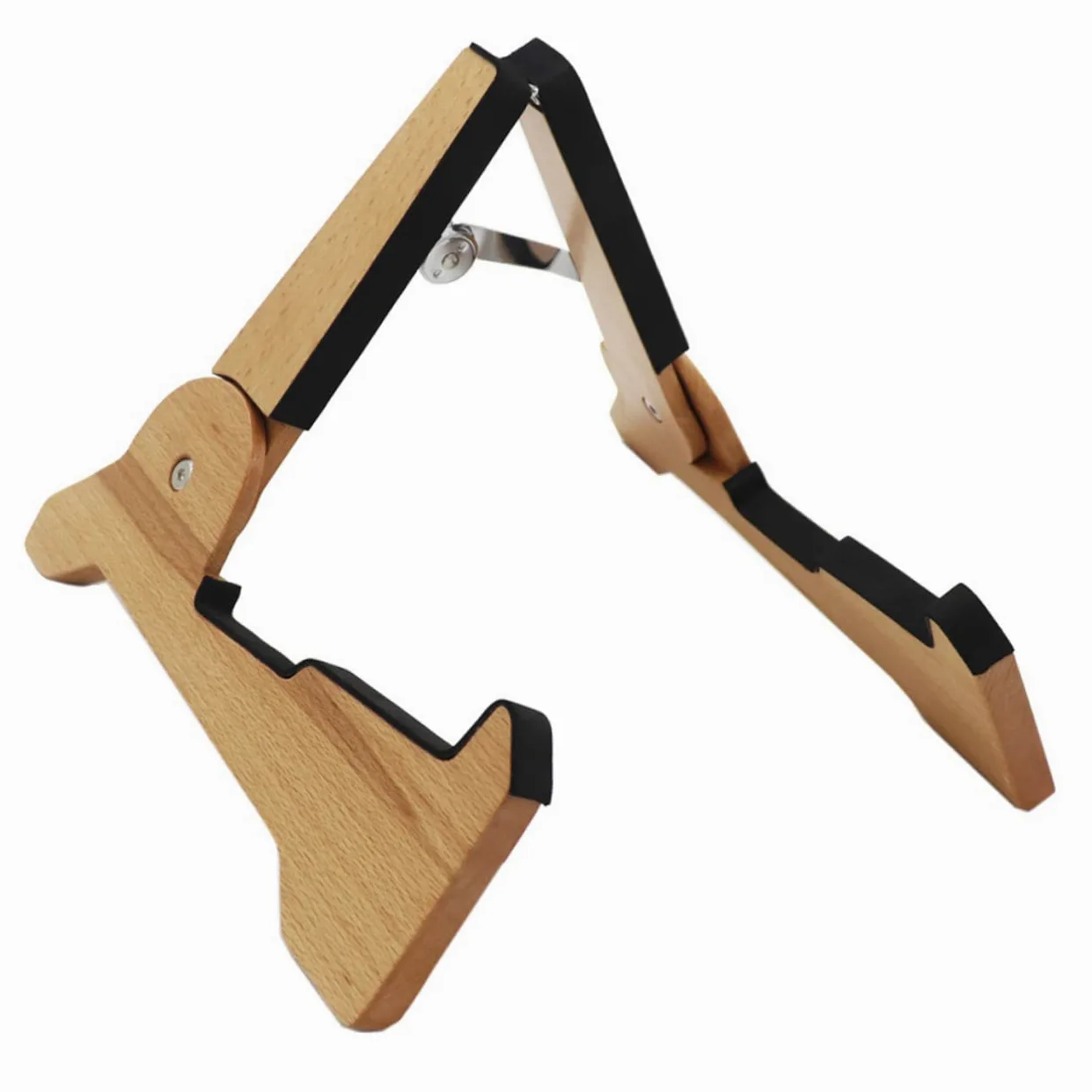 Abaodam Supporto per Chitarra in Legno Leggero e Pieghevole Design Staccabile, Adatto a Basso e Violino per Music Room e Negozio di Strumenti Musicali