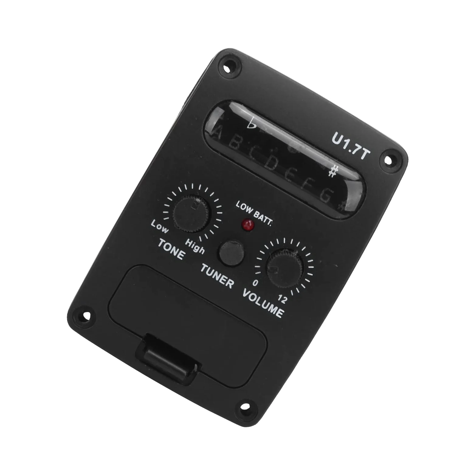 Naroote Pickup per Ukulele Robusto Pickup per Chitarra Hawaii in Metallo con Funzione Accordatore per Chitarristi Acustici Materiale: Metallo e Plastica (BLACK)