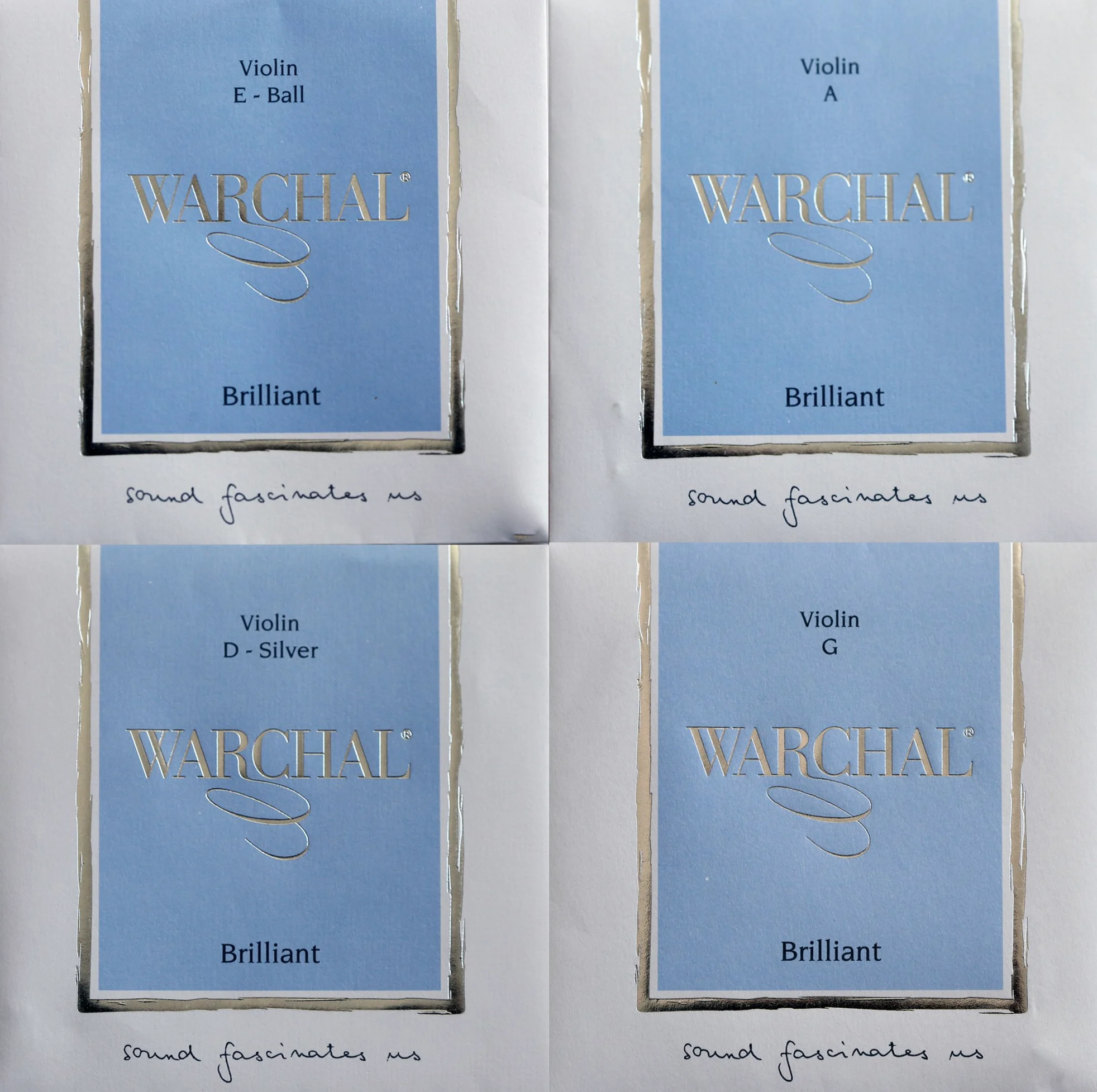 Brilliant - Set per violino con corde D argentate e sfera
