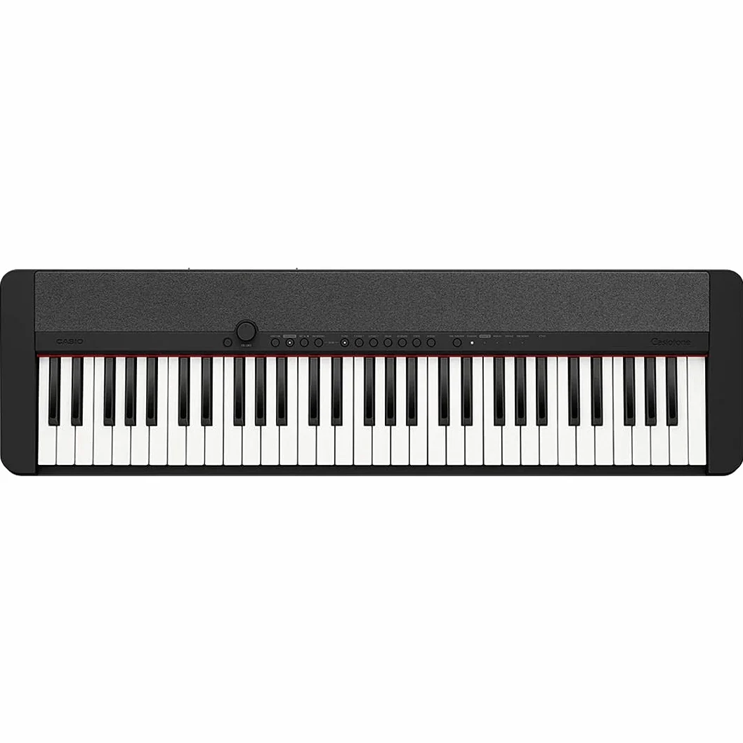 MusicalStore2005 Kit Tastiera 61 Tasti per Casio CT-S1 Black, Inclusi Borsa Imbottita a Tracolla, Stand e Alimentatore - Ideale per Bambini e Studenti