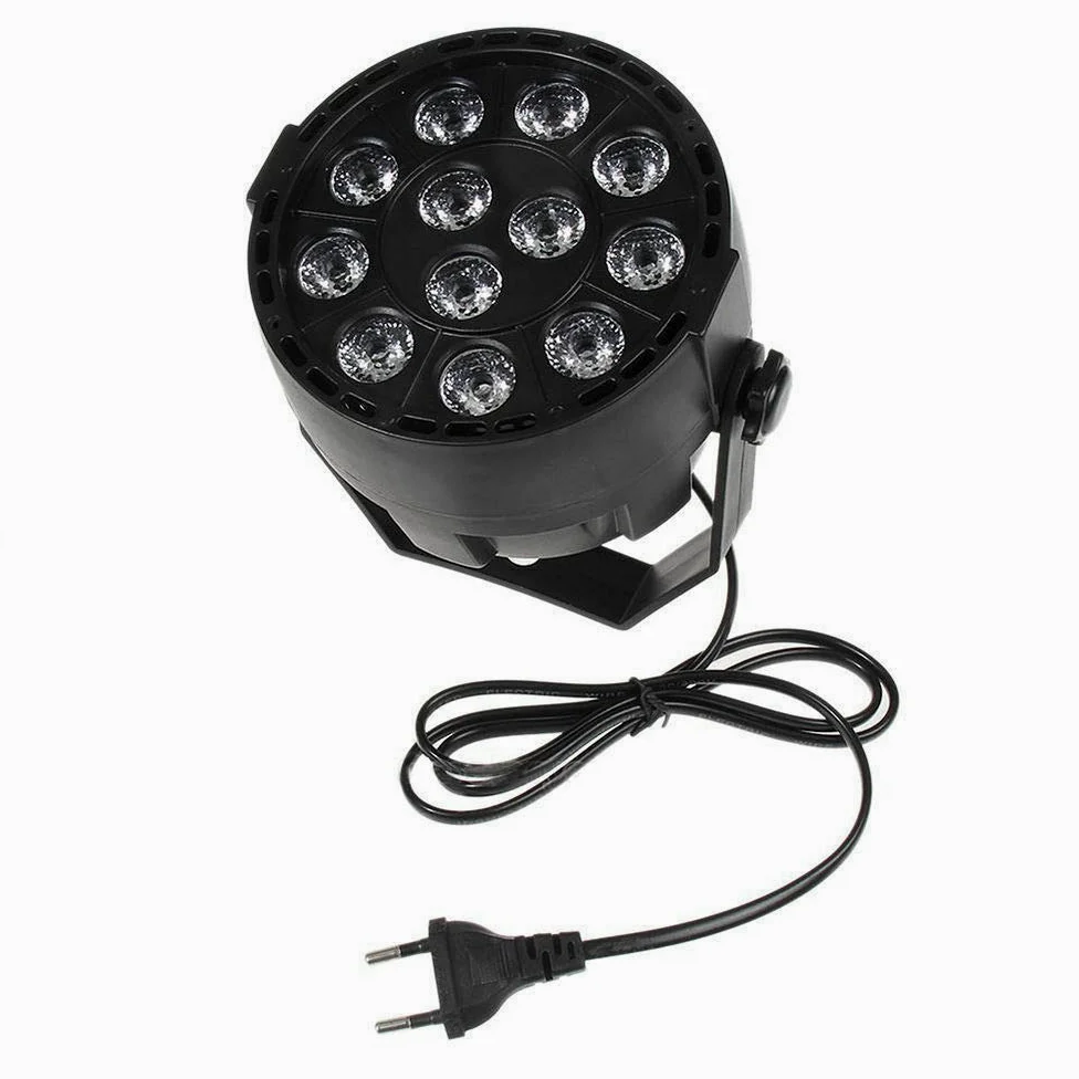 Set di 4 luci da palcoscenico 15 W LED RGB Flat PAR luce DMX illuminazione da palcoscenico 7 canali di controllo LED sfera da discoteca per festa faretto per illuminazione