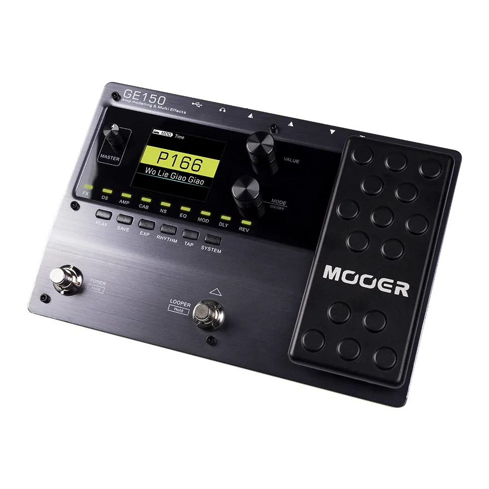 MOOER GE150 - Pedale di modellazione per amplificatore per chitarra elettrica, processore portatile multi-effetto con espressione e ricarica IR per spettacoli dal vivo, streaming live, studio a casa