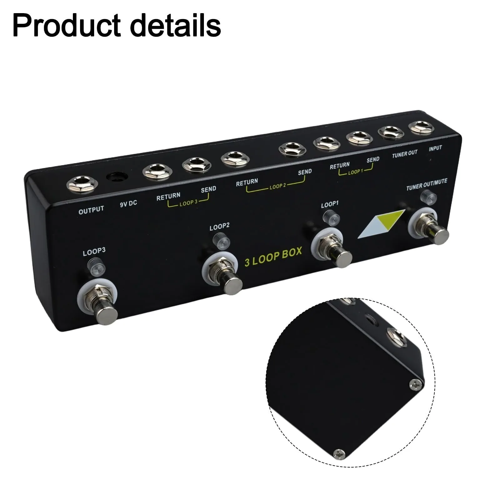 Pedale per chitarra MOSKYaudio 3 Loop Box con True Bypass Loop e posizionamento flessibile dell'ingresso per una configurazione personalizzata del pedale