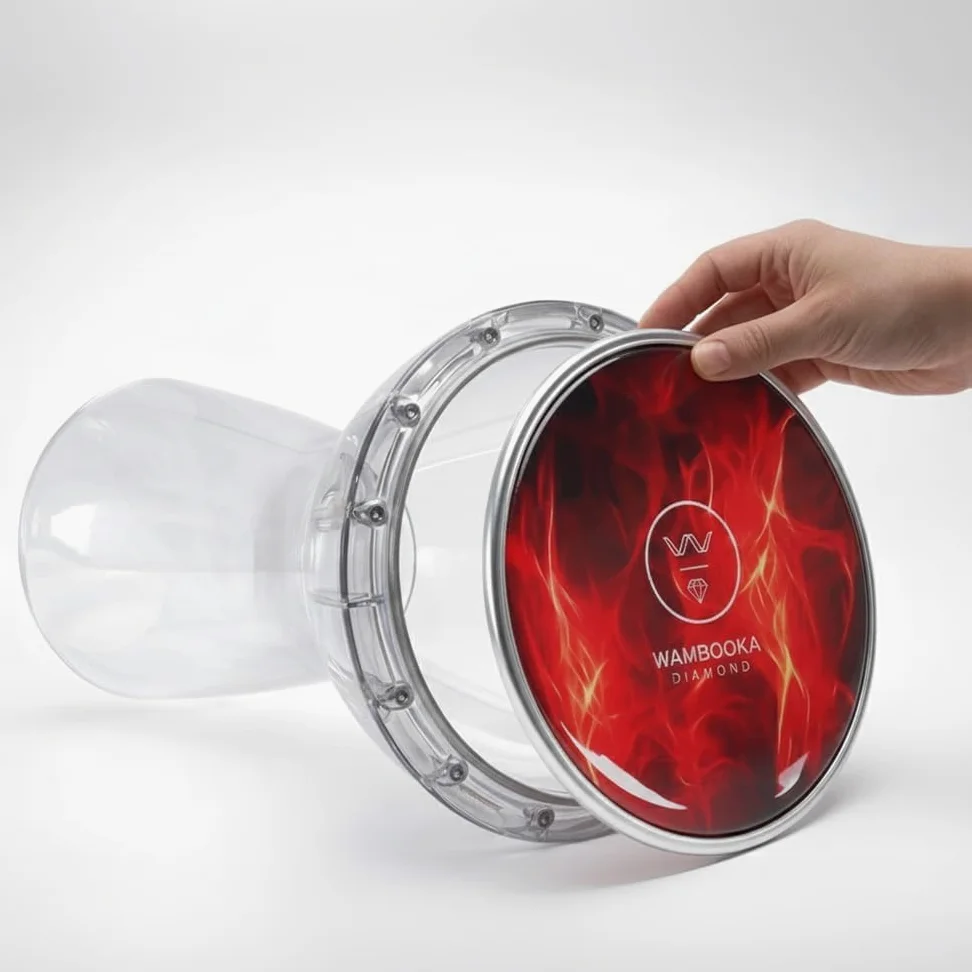 Diamond pelli di ricambio per Darbuka da 8.75" (22,5cm) Set | Pacco da 3 | Transparent, Red Lava, Fiber Skin