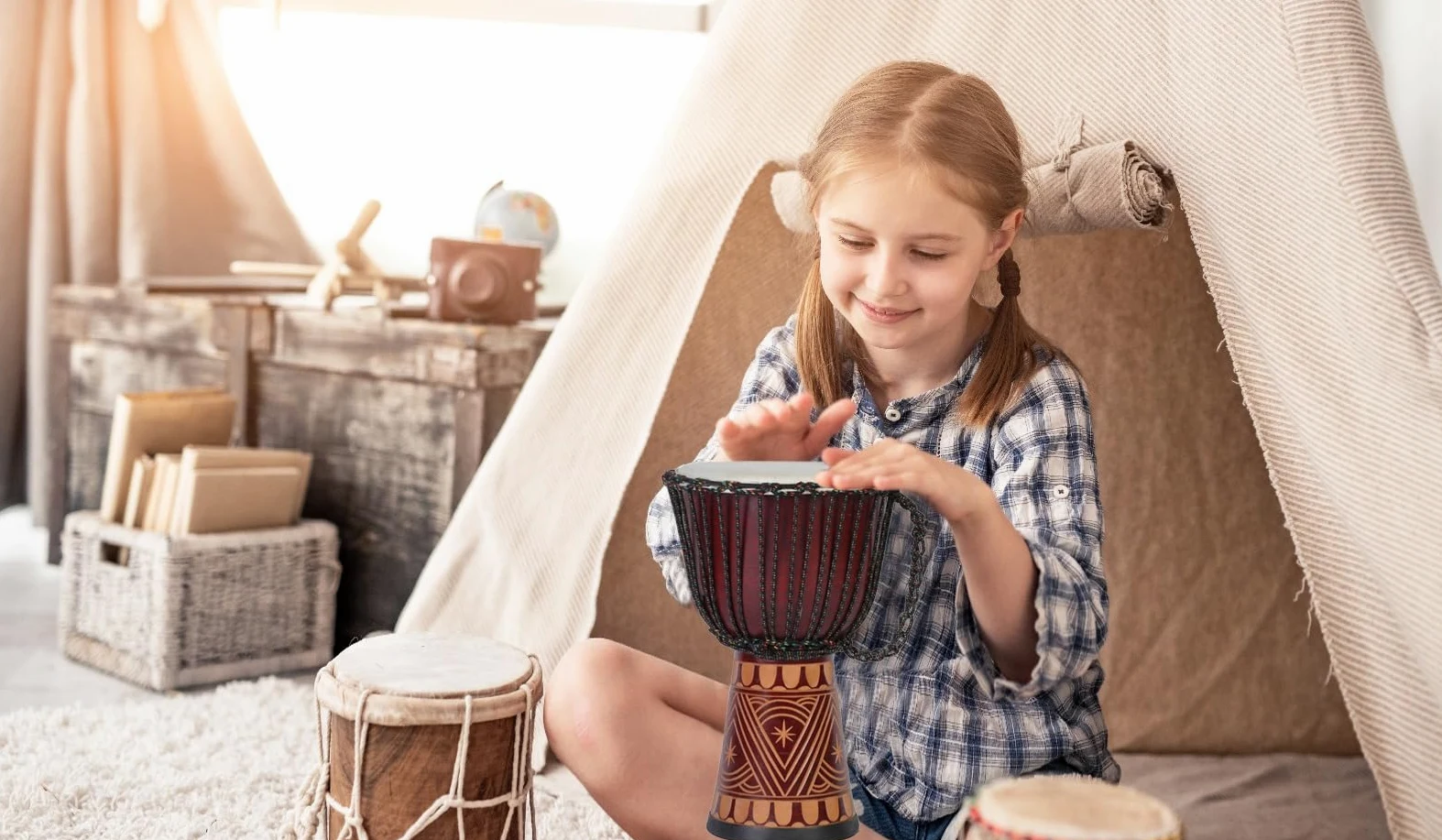 30cm Professional Bambini Djembe Drum Bongo Darbuka Africa stile tamburo di legno Buon suono