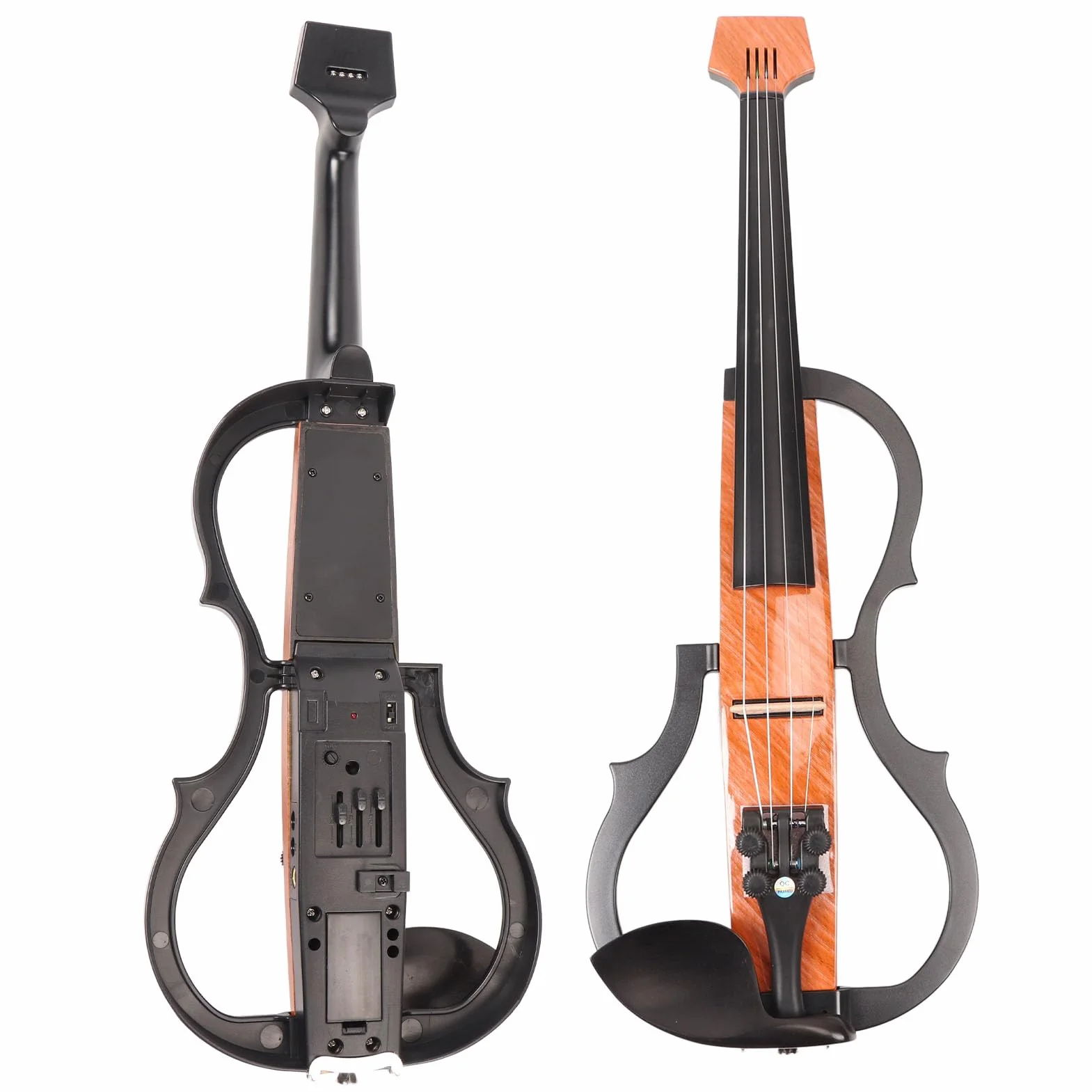 Violino Elettrico Silenzioso 4/4: Modello di Piastrelle Per Pavimento, Legno di Acero in Fibra di Carbonio, Set di Violino Silenzioso Per Esercitazioni Ed Esibizioni!