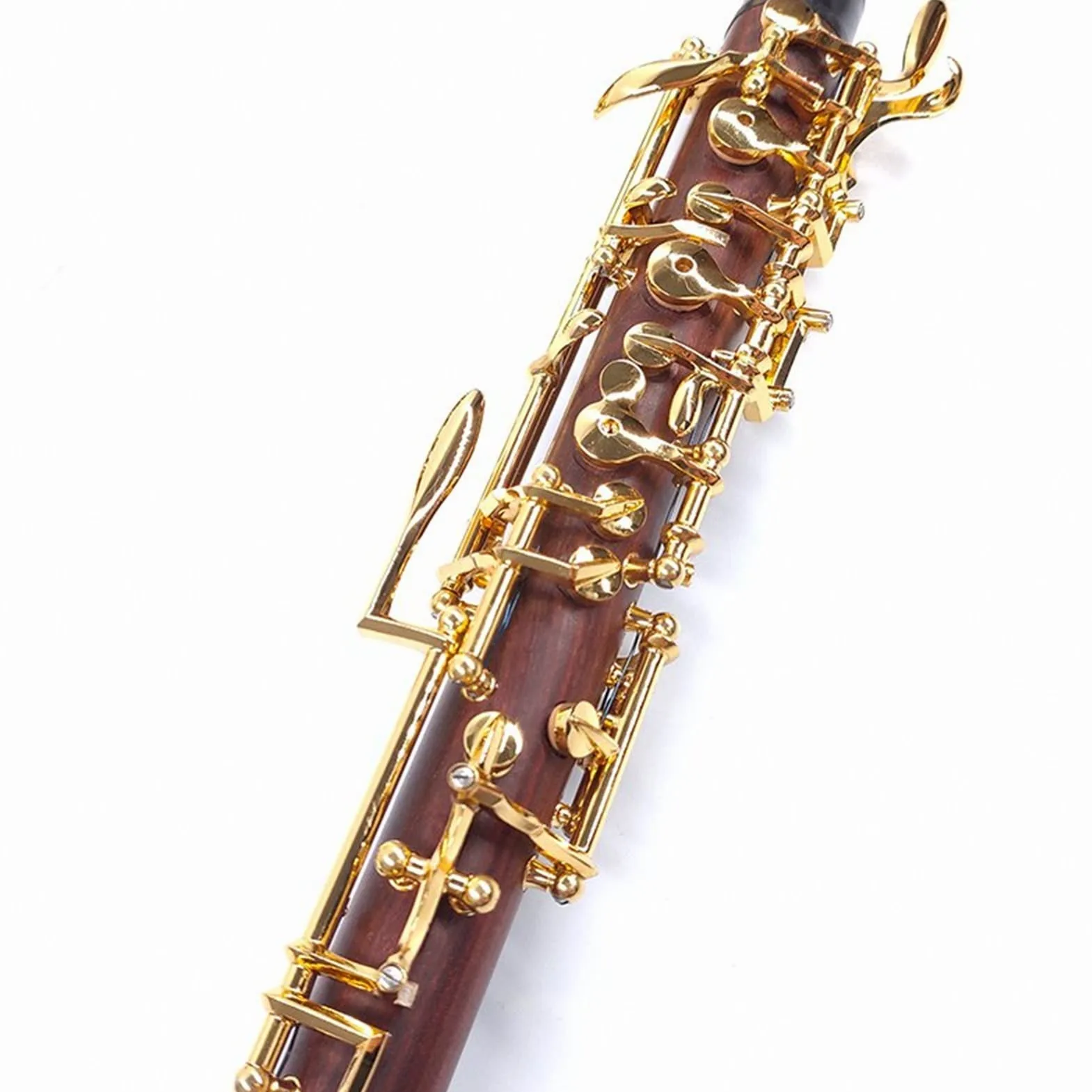 Strumento Oboe Professional C Key Oboe of Redwood Semi/Fulli Automatic Style Style Style Placcato in Oro Cupronick Principiante di Oboe (Color : Mahogany)