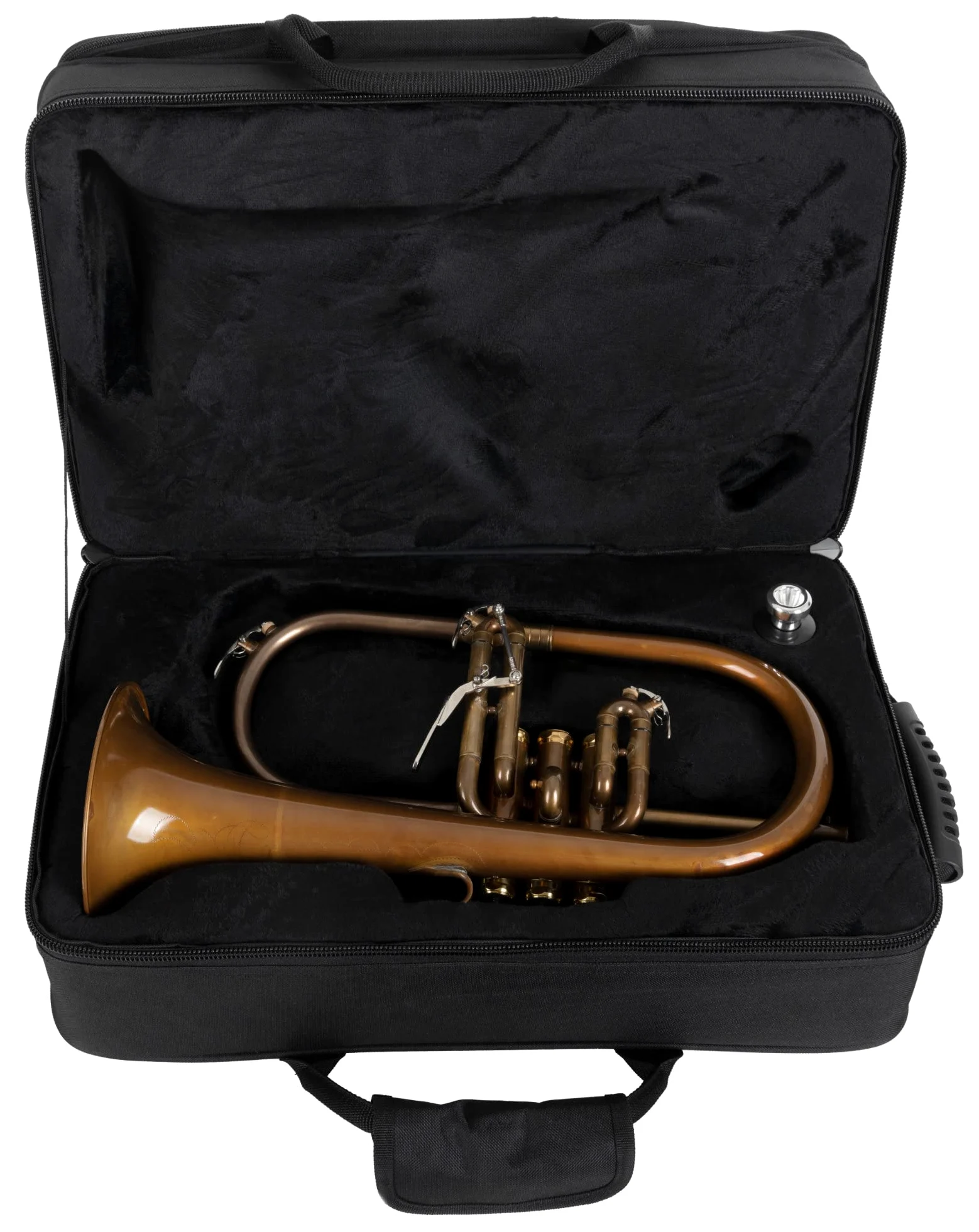 FH-60GV Flicorno - in bronzo fosforoso - accordatura: Bb - diametro campana: 152 mm - con custodia leggera - trattato con acido e verniciato trasparente