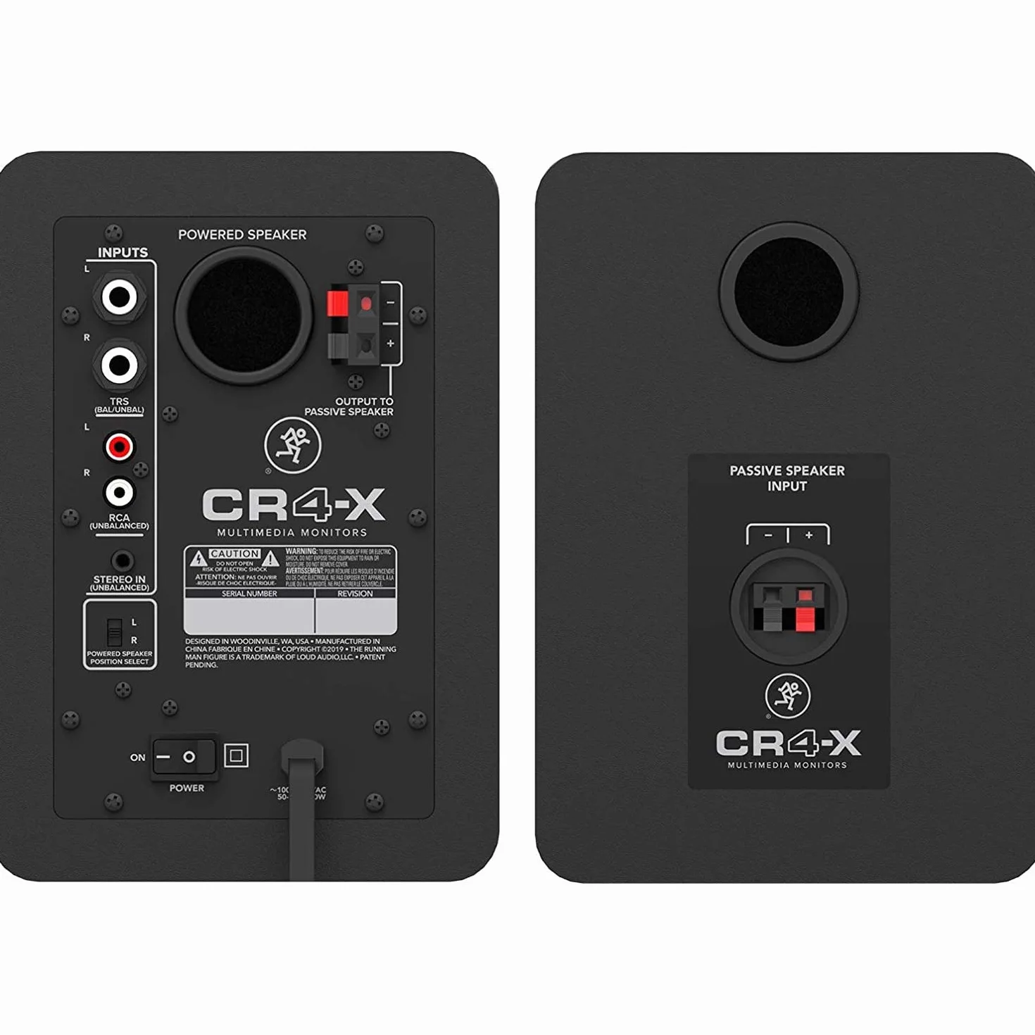 Mackie CR4-X - Coppia Monitor Professionale Cassa da Studio da 4 pollici - 0.75 pollici e 50W, Nero