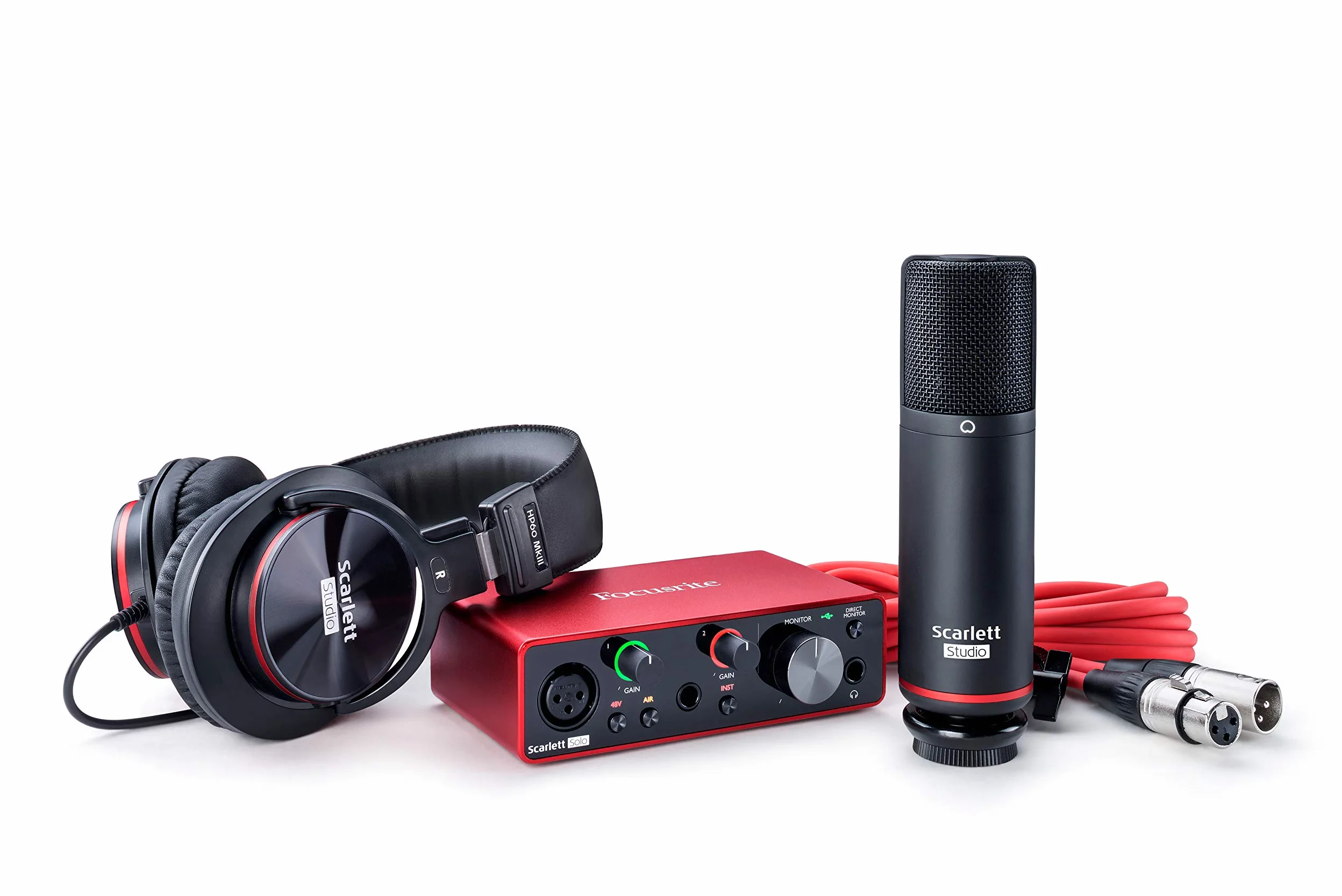 Focusrite Scarlett Solo Studio (terza Generazione), pacchetto Interfaccia Audio USB - Per Chitarristi, Cantanti E Produttori, Con Microfono A Condensazione E Cuffie, Per Registrare