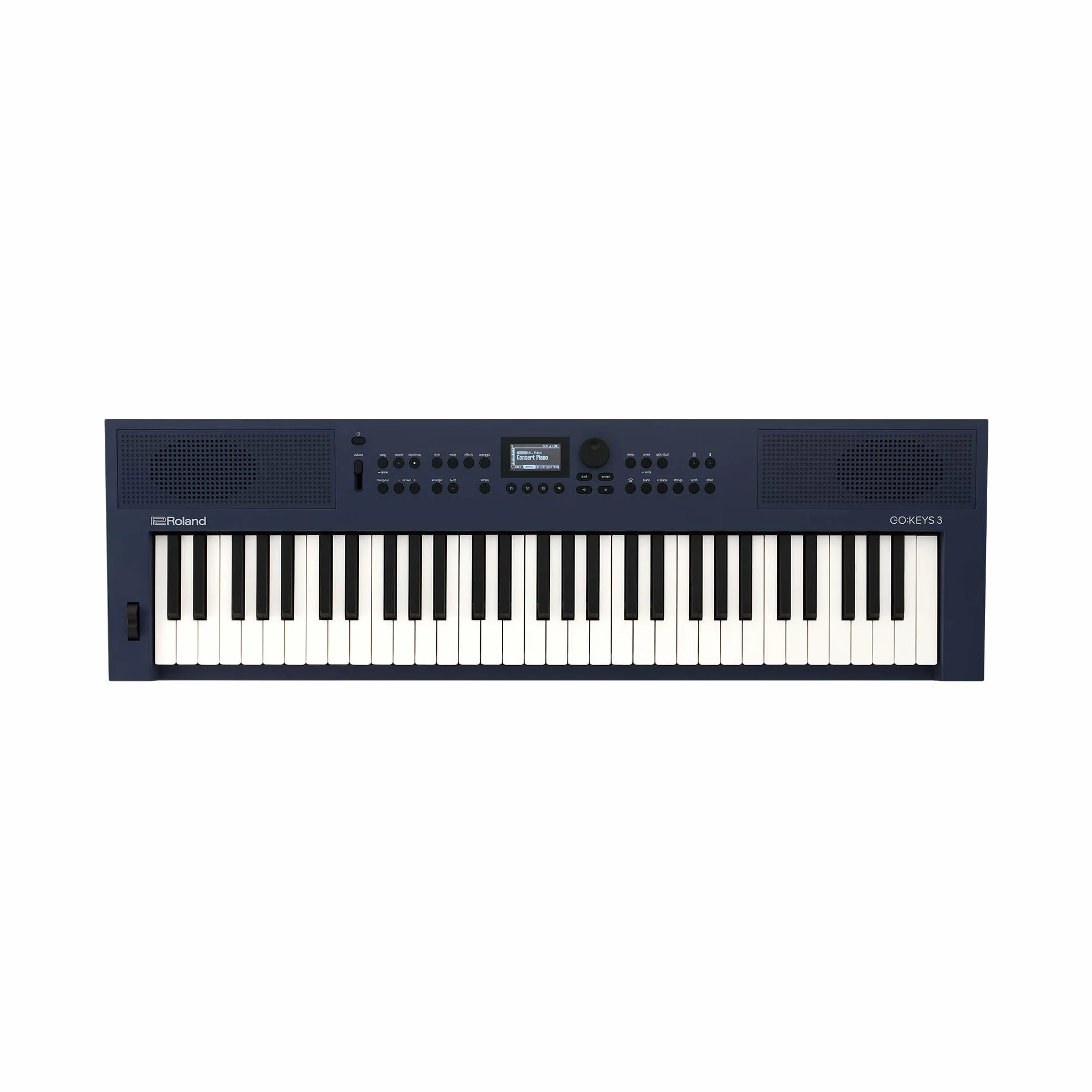Roland GO:KEYS 3 Music Creation Keyboard | Tastiera a 61 Note | Generatore ZEN-Core con Oltre 1.000 Suoni Integrati | Diffusori Stereo Incorporati | Supporto di Audio/MIDI Bluetooth – Midnight Blue
