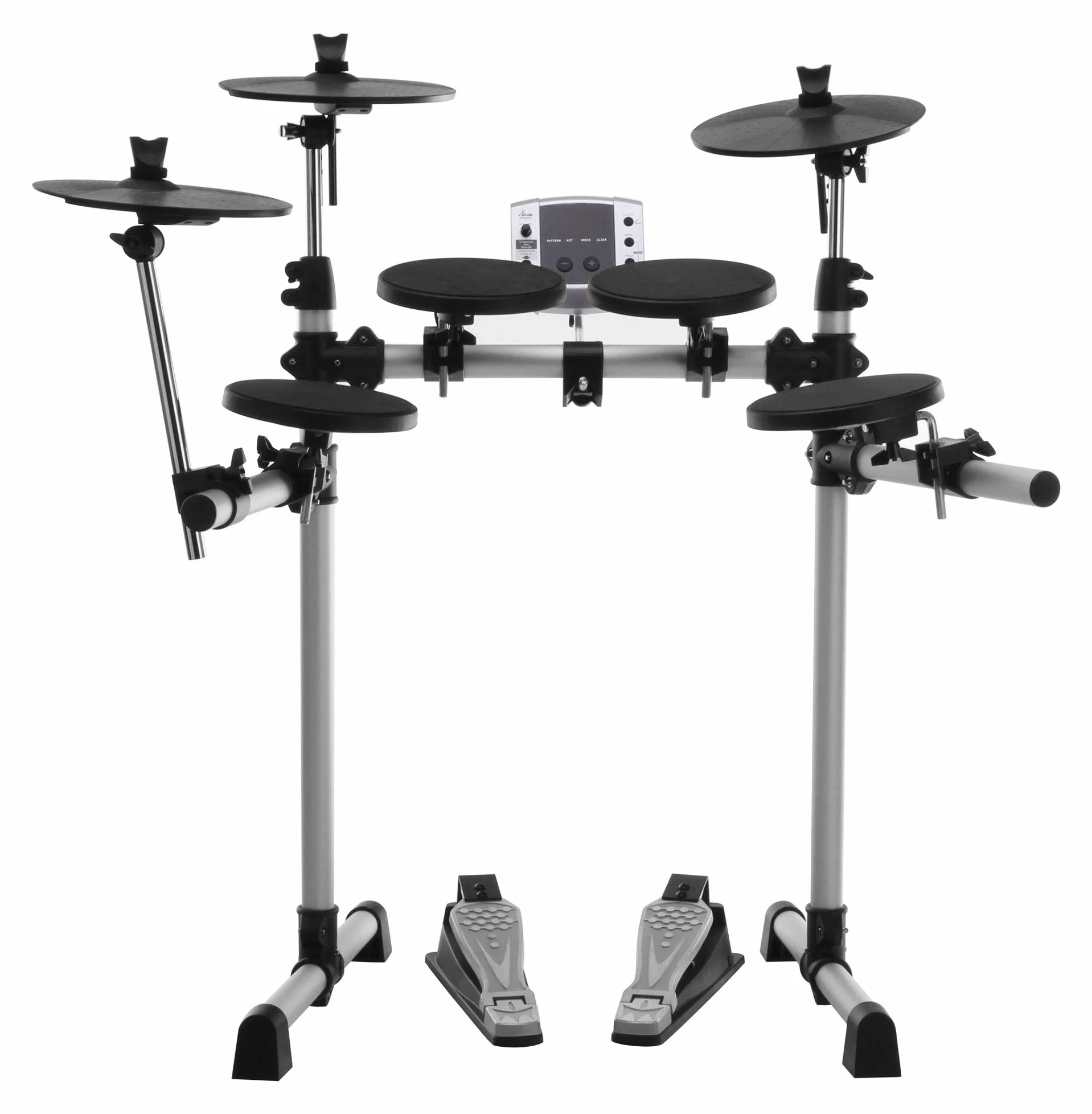 XDrum DD-400 Set Batteria Elettronica, 4 Drum Pads, 3 Cymbal Pads | Pedale di controllo Hi-Hat e pedale Kick, Modulo sonoro con 108 voices, 10 kit preimpostati, 40 brani preimpostati, MIDI Out