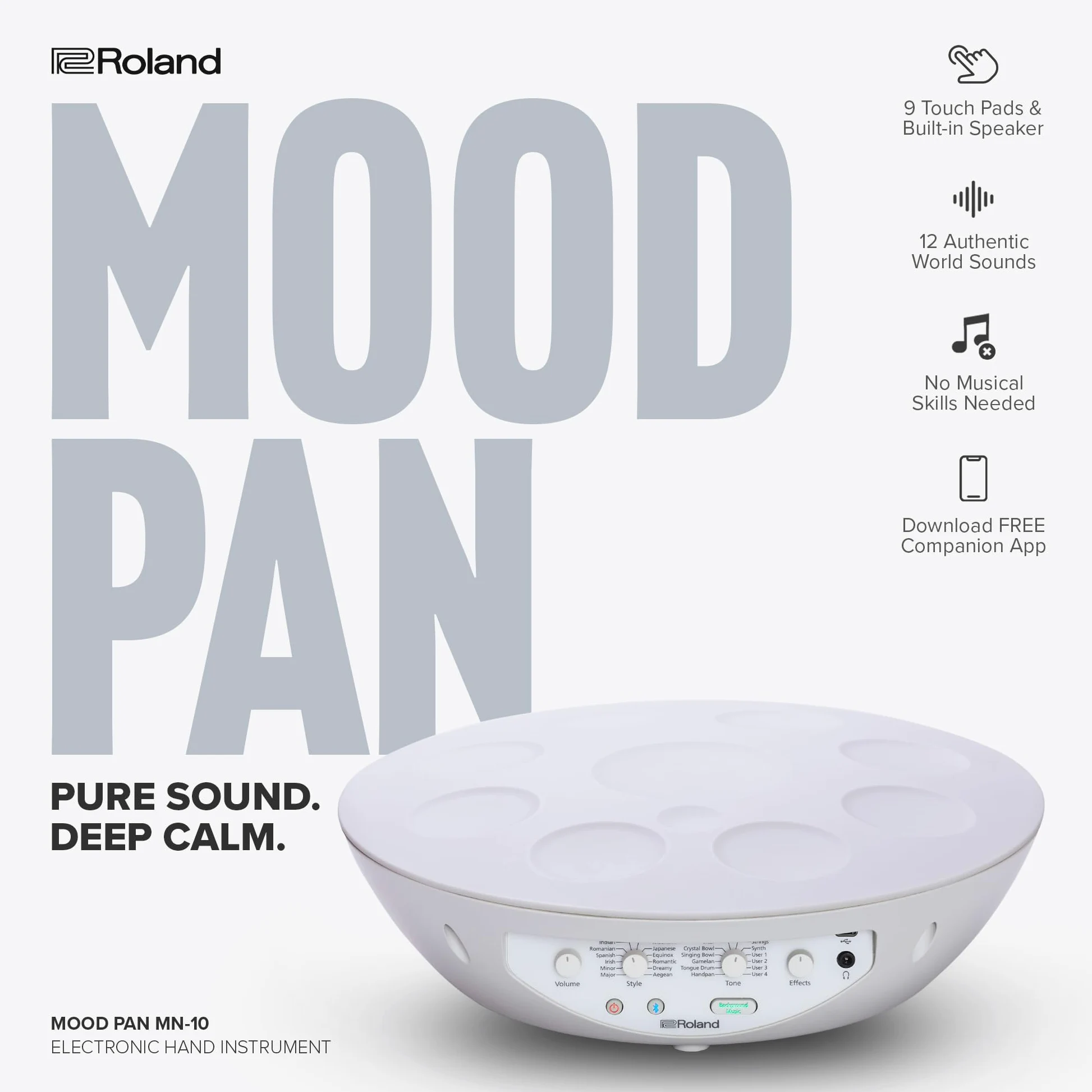 Roland MN-10 Digital Mood Pan Mano Elettronica Percussioni