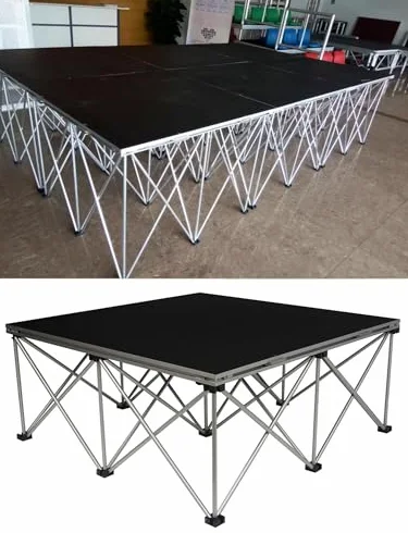 Kit da palco pieghevole – Design portatile resistente per concerti, eventi e spettacoli – Costruzione durevole, facile installazione, uso versatile