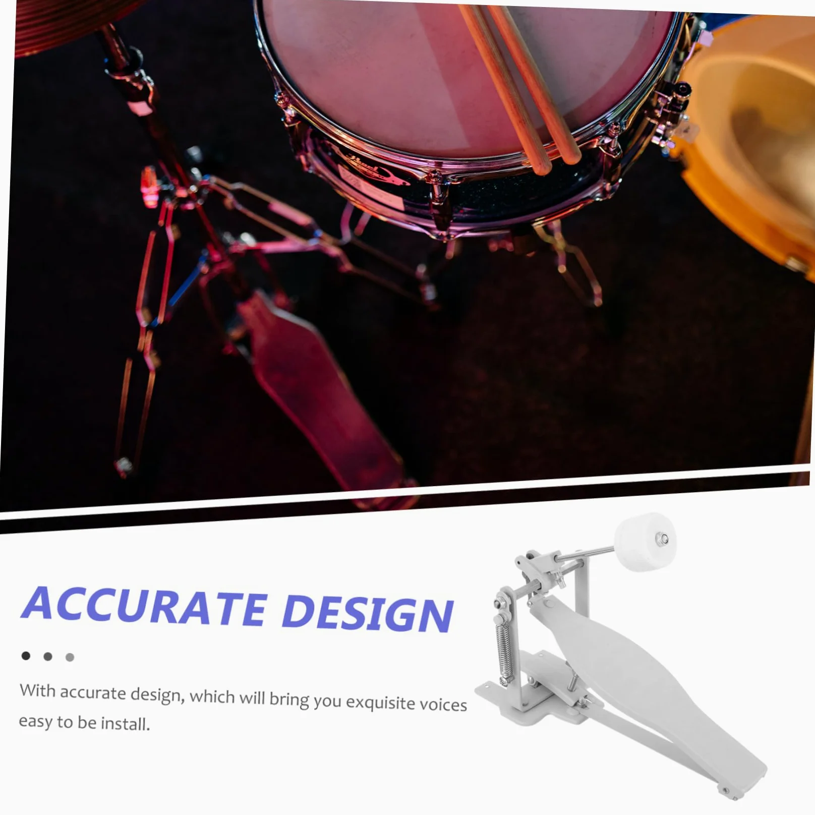 Yardwe Pedale Singolo per Esercizi Pedale Accessorio in Metallo Argento per Batteria per Tamburo Elettronico e Jazz della Cassa