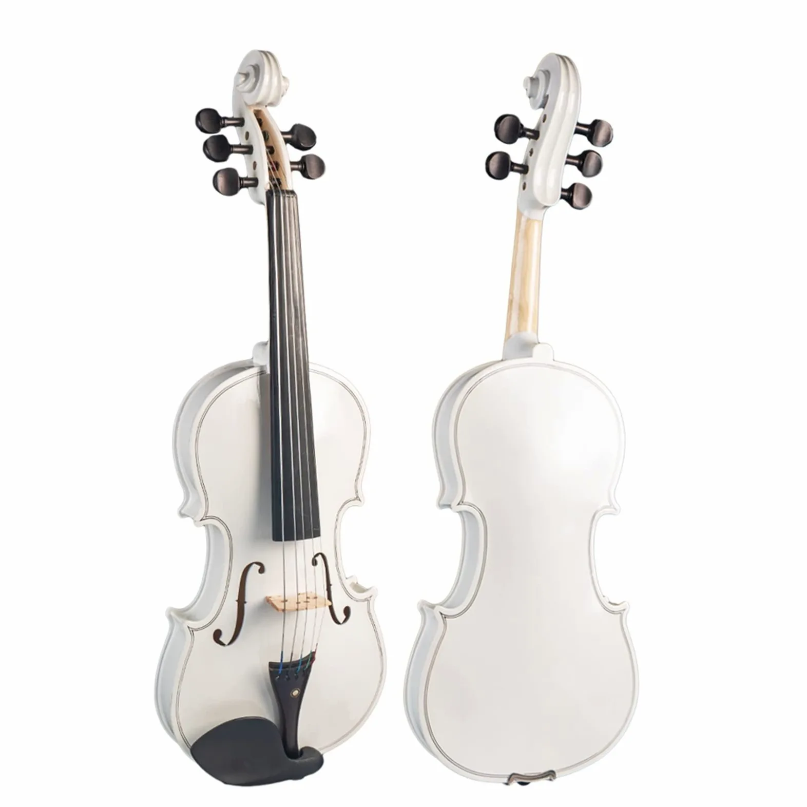 5 Corde Violino 4/4 Violino Ebano Cordiera Legno d'Acero Violino Acustico Studente Corde per Violino Bianco Strumenti Violini per Studenti