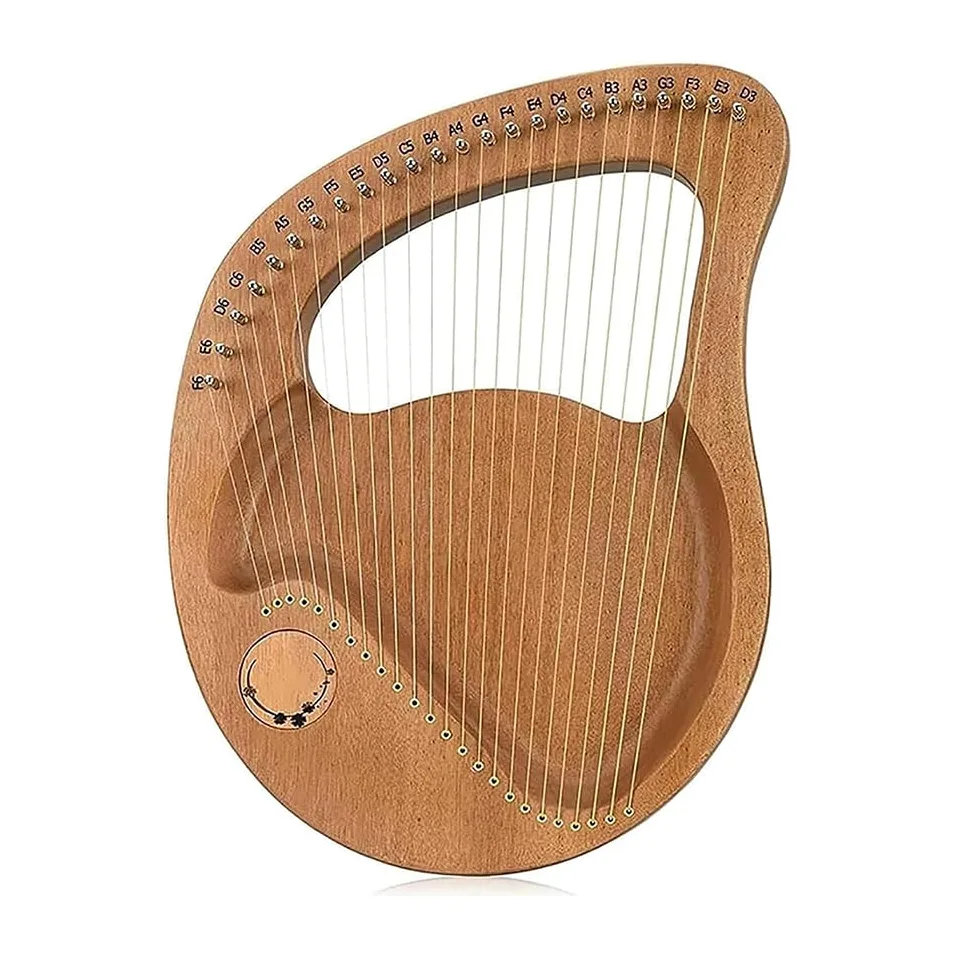 Lyre Harp, 24 Corde Arpa Acustica di Mogano, Strumento Musicale del Partito, Arpa Solida Portatile del Mogano, Arpa di Arte per Il Principiante, Corde del Metallo