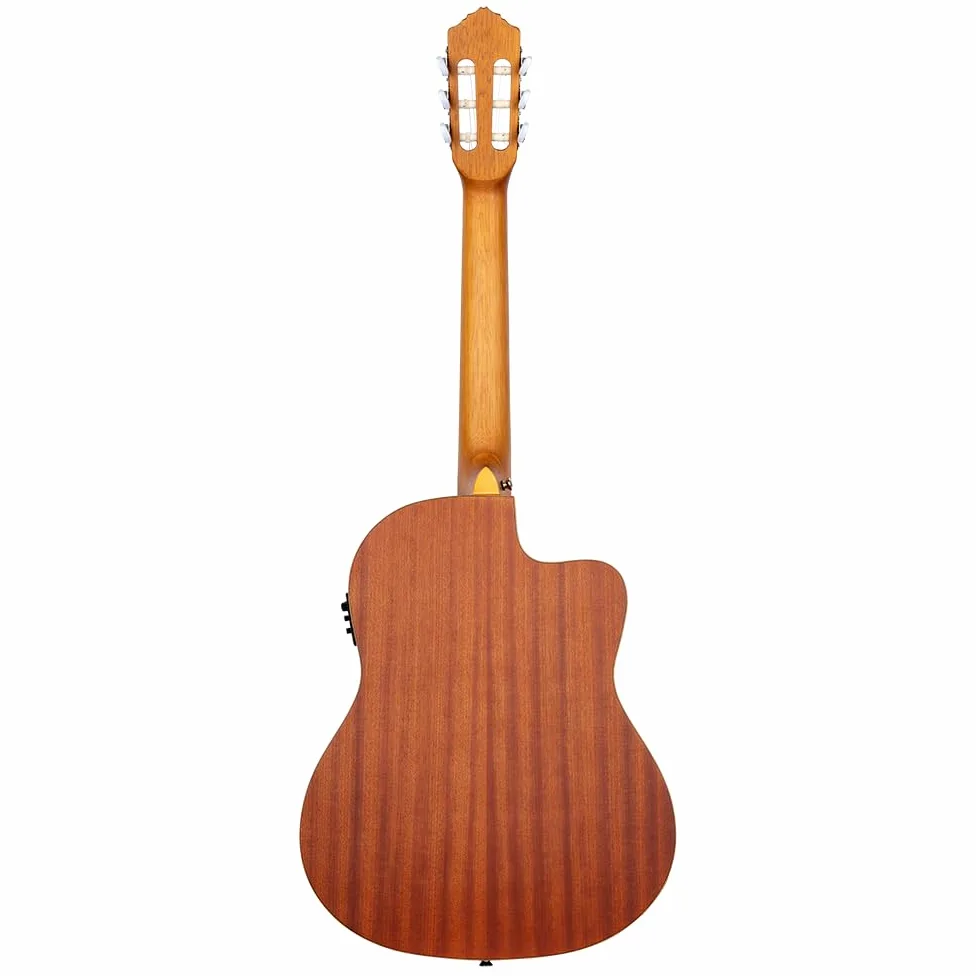Ortega Guitars Chitarra Concerto per Mancini Thinline Elettro-acustica - Serie Family - Slim Neck - include Gig Bag - top in mogano/abete (RCE125SN-L)