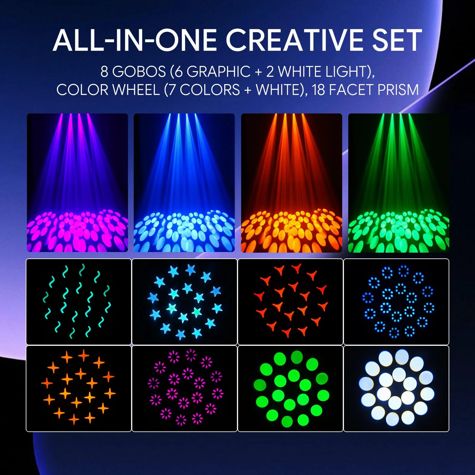 100W Teste Mobili RGBW Luci Discoteca Effetto DMX512 DJ Luci Spot Beam 18 Prisma per Feste di Matrimonio, Chiesa, Live band, Show bar, Discoteca