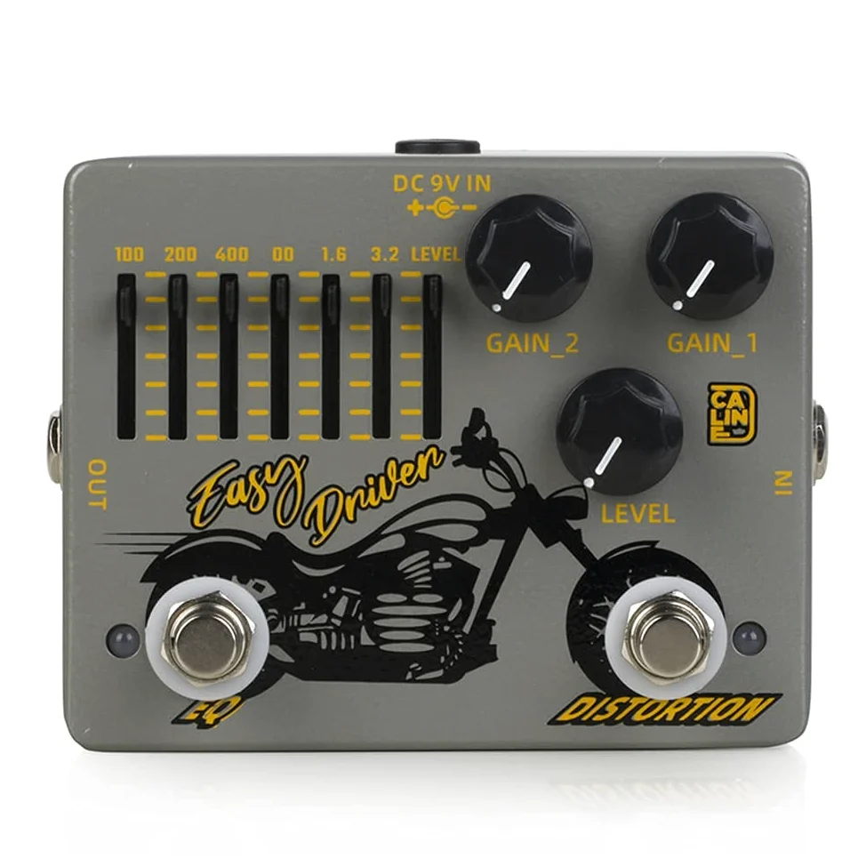 Caline DCP-04 EASYDRIVER Distortion EQ Pedale Effetto Doppio Pedale Chitarra