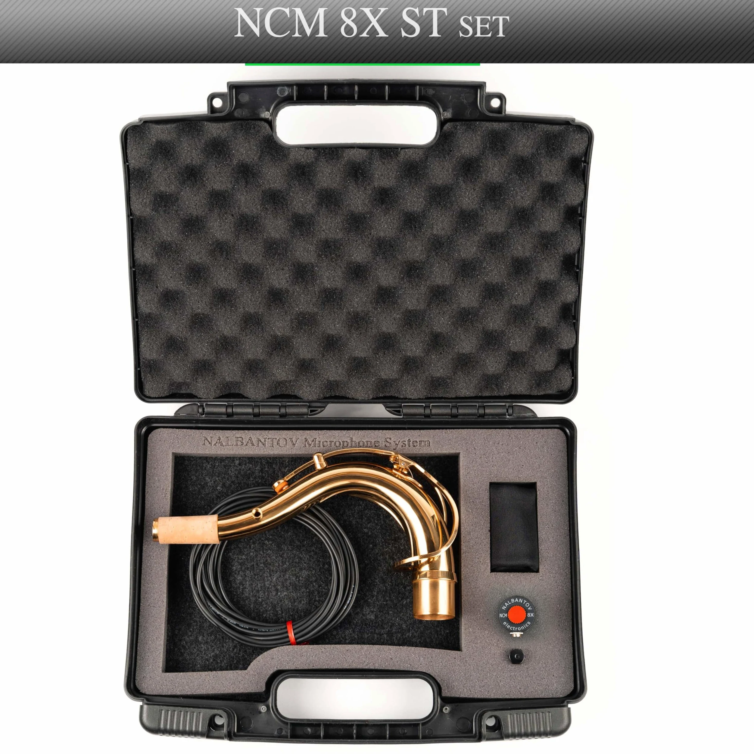 Sassofono tenore microfono Nalbantov NCM 8X ST set | pickup System, cavo, collo