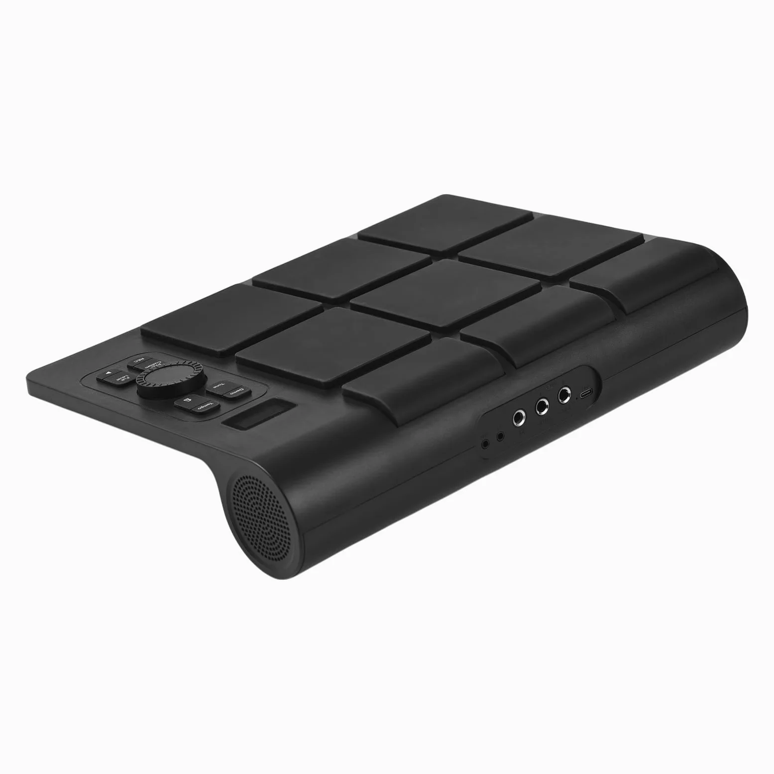 Batteria digitale portatile Batteria elettronica da tavolo Set di 9 pastiglie con 2 pedali 16 suoni di batteria Sensibilità regolabile Display LCD BT MIDI Connettività USB per pratica domestica Silent