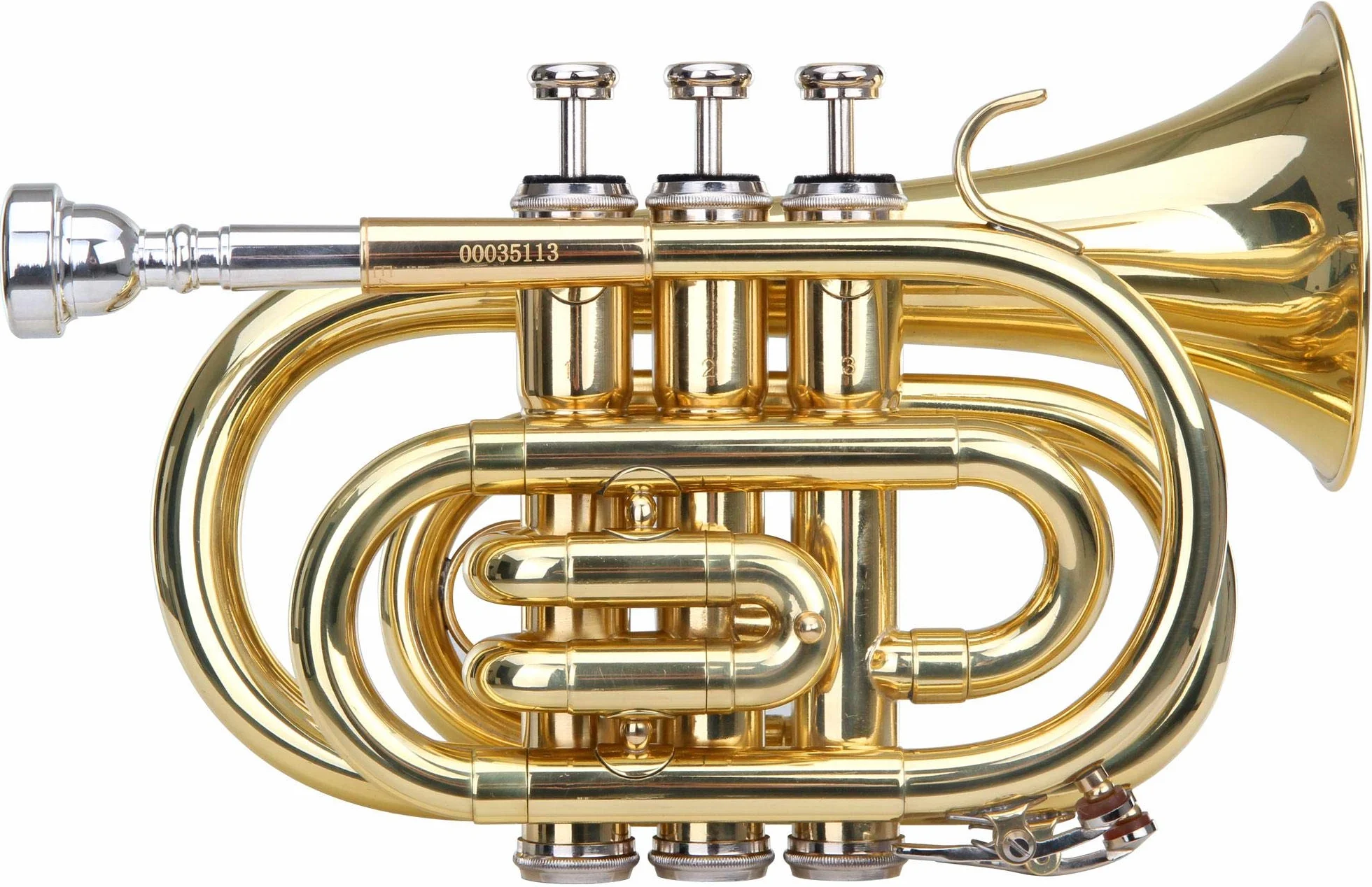 Classic Cantabile Brass TT-400 Tromba Tascabile in Sib, ottone, campana 93 mm, foro 11,8 mm, intonazione Sib, con custodia leggera, bocchino, panno pulizia e guanti, verniciata trasparente.