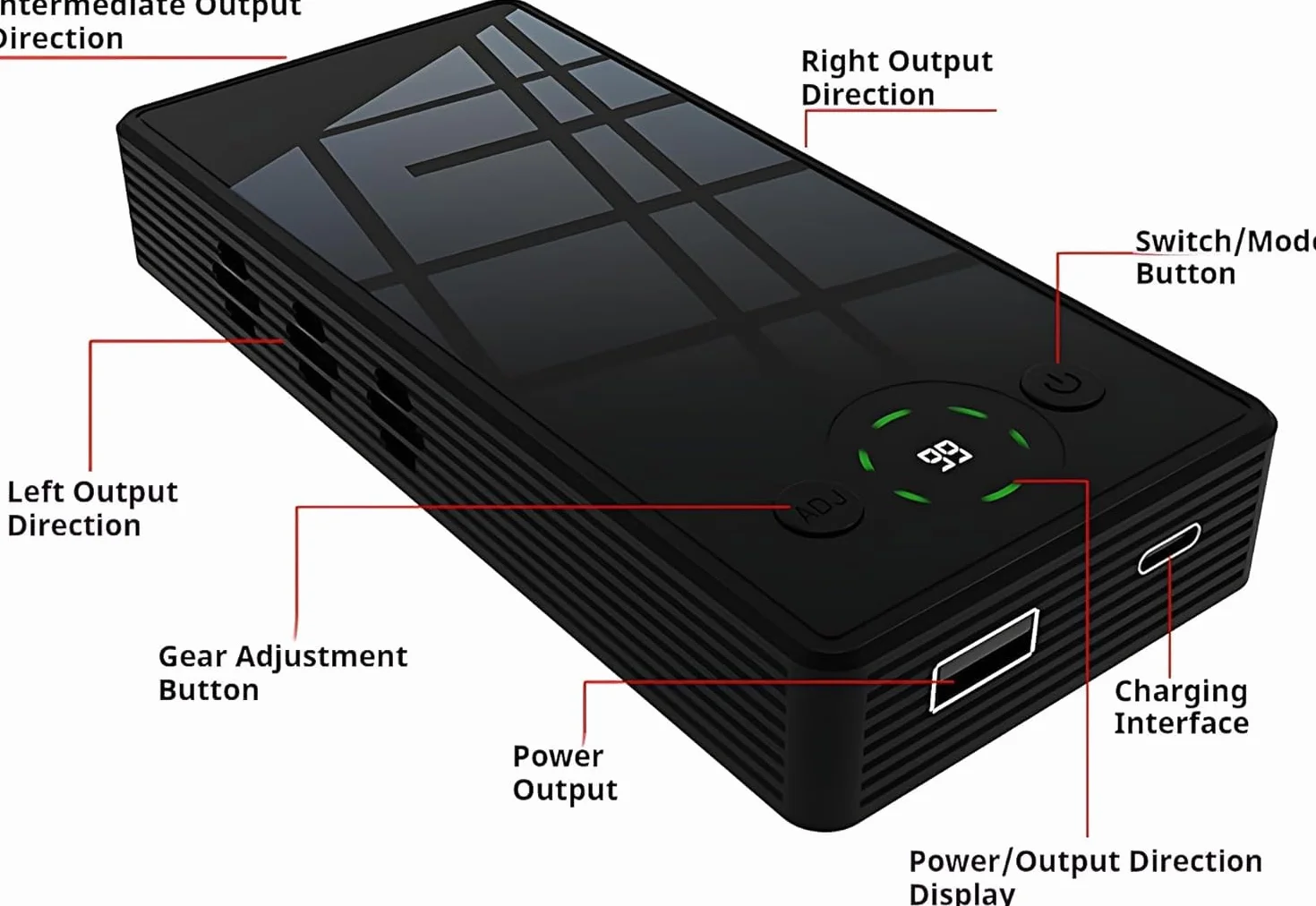 Registrazione Blocker Jammer, 300 ° Registrazione Interceptor Jammer con Display Power Bank e LCD da 4000MAH, Dispositivo Anti-Registrazione a Gamma 1-50 m per telefoni cellulari, registrato