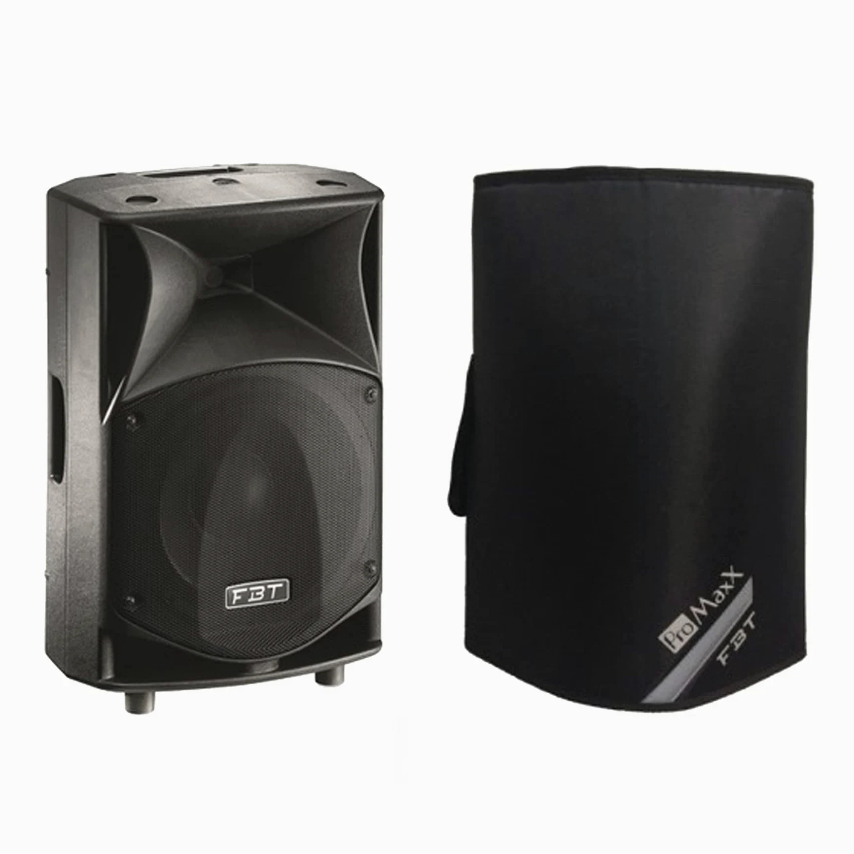 FBT J MAXX 114A + FBT V64 - Cassa Monitor Diffusore Attivo a 2 vie da 1400/400W peak LF/HF, Nero + Cover FBT V64, Nero